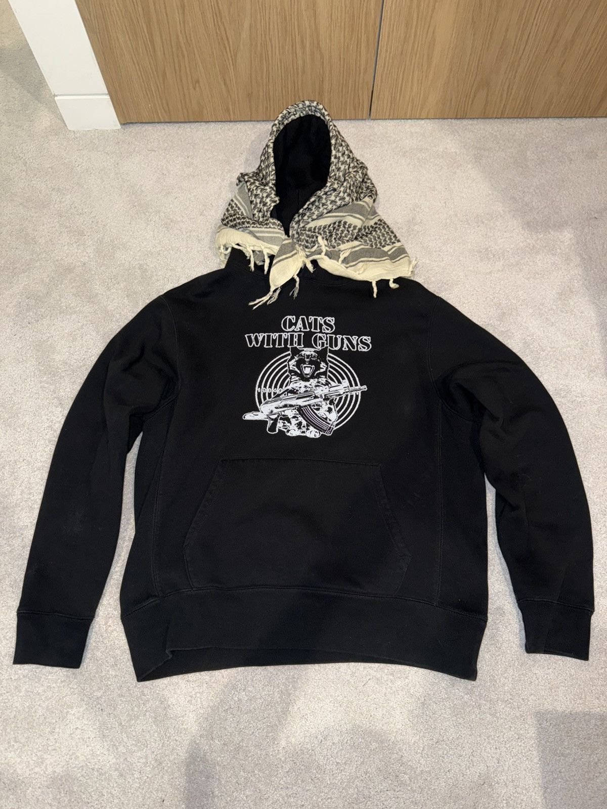 Grimykids Grimykids ‘Cats With Guns’ Keffiyeh Hoodie Size US M / EU 48-50 / 2 - 1 Thumbnail