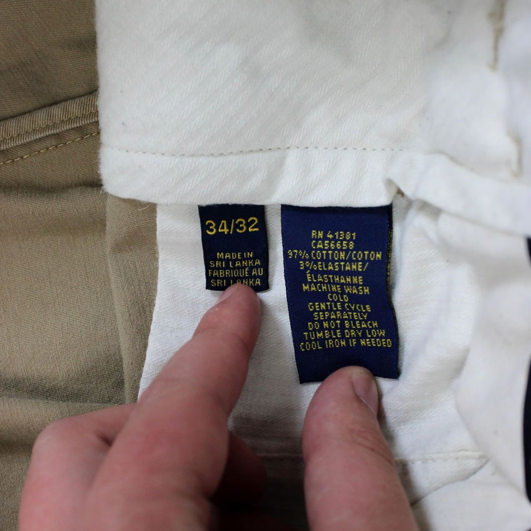 Polo Ralph Lauren Polo Ralph Lauren Pants Men 34x32 Beige Stretch Slim Chino Academia Heritage Slit Pockets Flat Front Casual Business Womens? Size US S / EU 44-46 / 1 - 4 Thumbnail