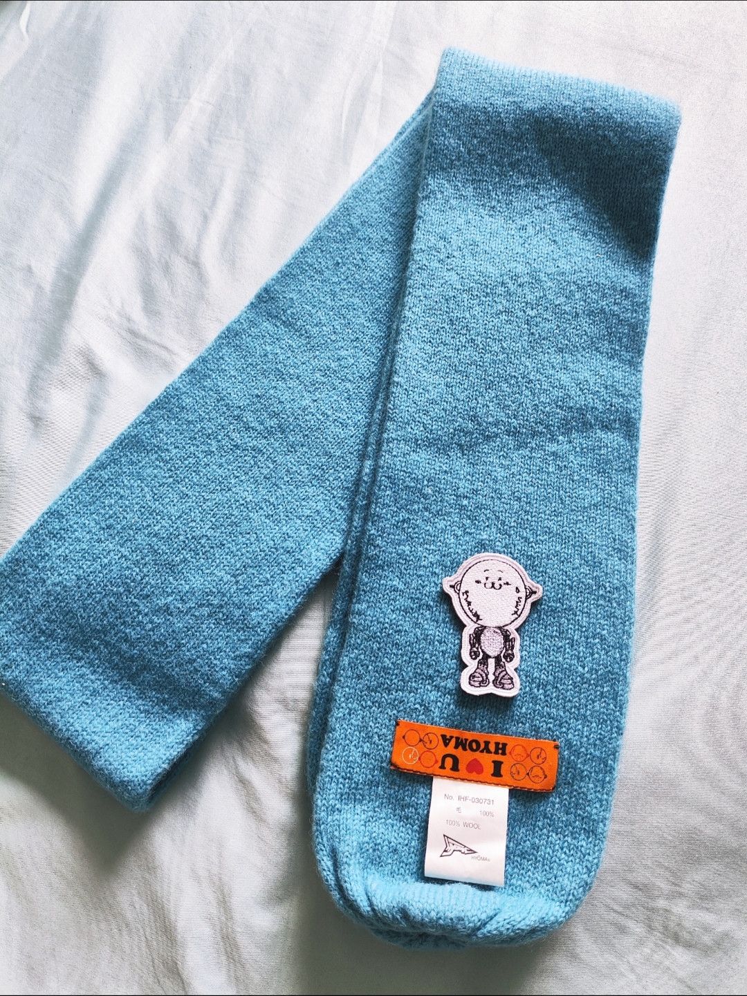 20471120 I love hyoma blue scarf Size ONE SIZE - 3 Thumbnail