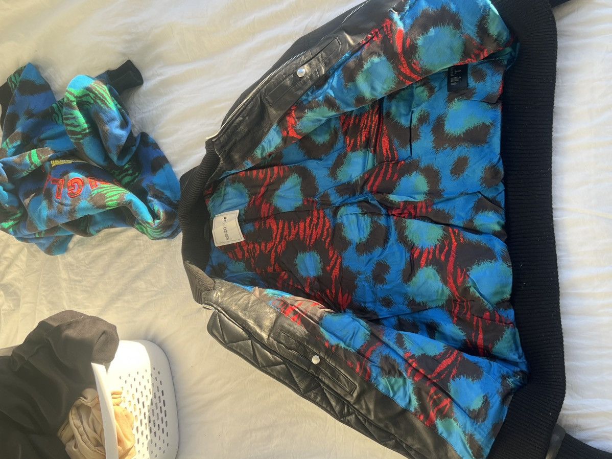 Kenzo Kenzo x H&M 2016 Leather Bomber Jacket — Jungle Size US L / EU 52-54 / 3 - 3 Thumbnail