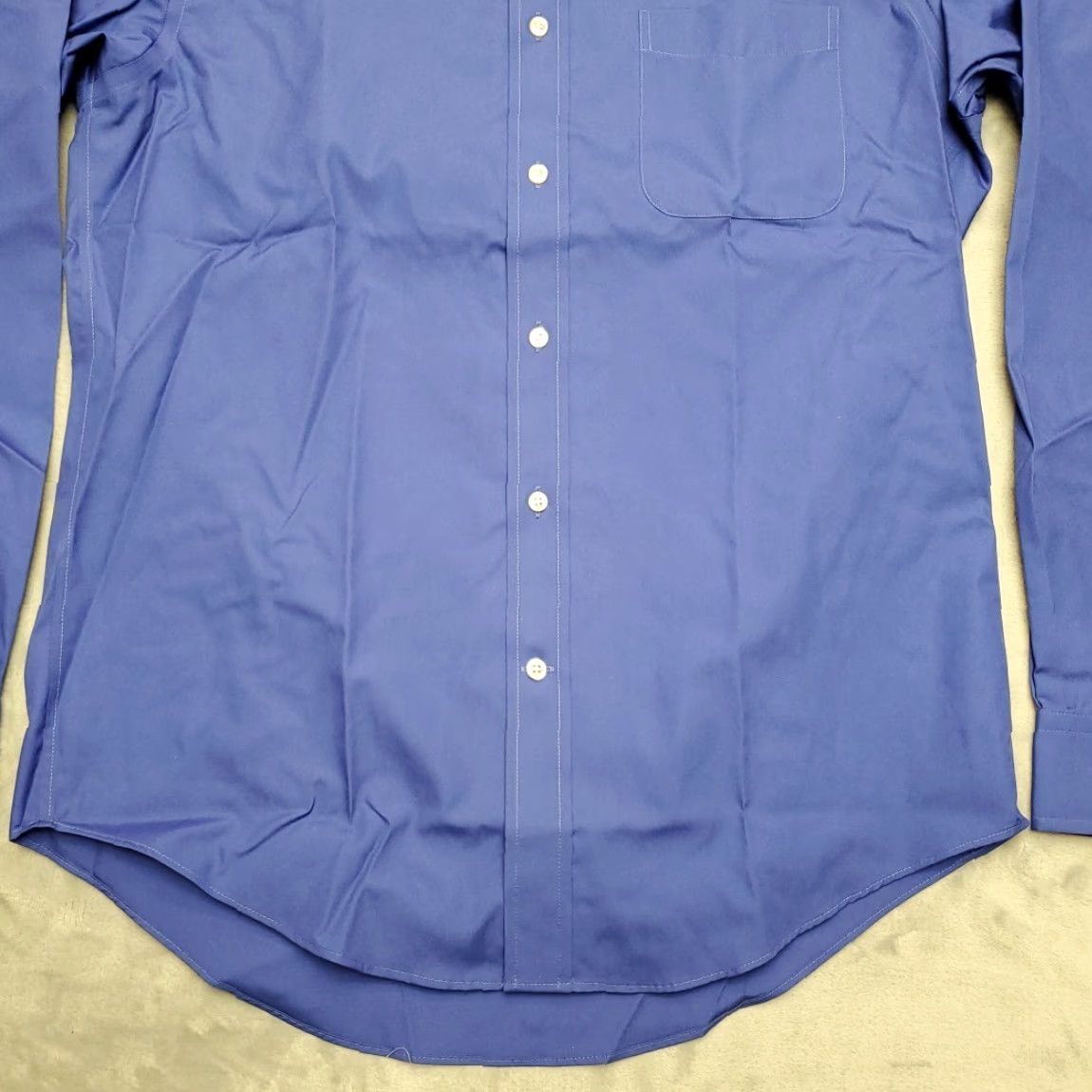 Lands' End Lands' End Shirt Mens 15 x 35 Cobalt Blue Long Sleeve Button-Up Traditional Fit Mens Shirts Blue 100% Cotton Button-Down Casual Workwear Size US M / EU 48-50 / 2 - 2 Thumbnail