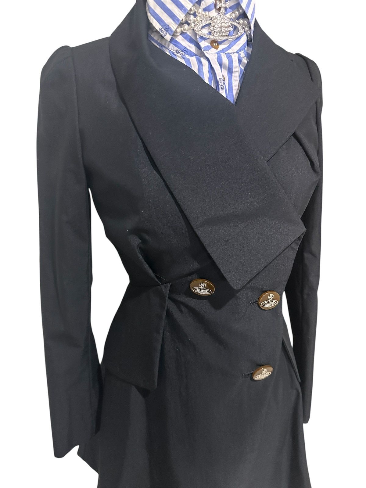 Vivienne Westwood Vivienne Westwood Red Label draped Orb-button long jacket Size S / US 4 / IT 40 - 2 Thumbnail