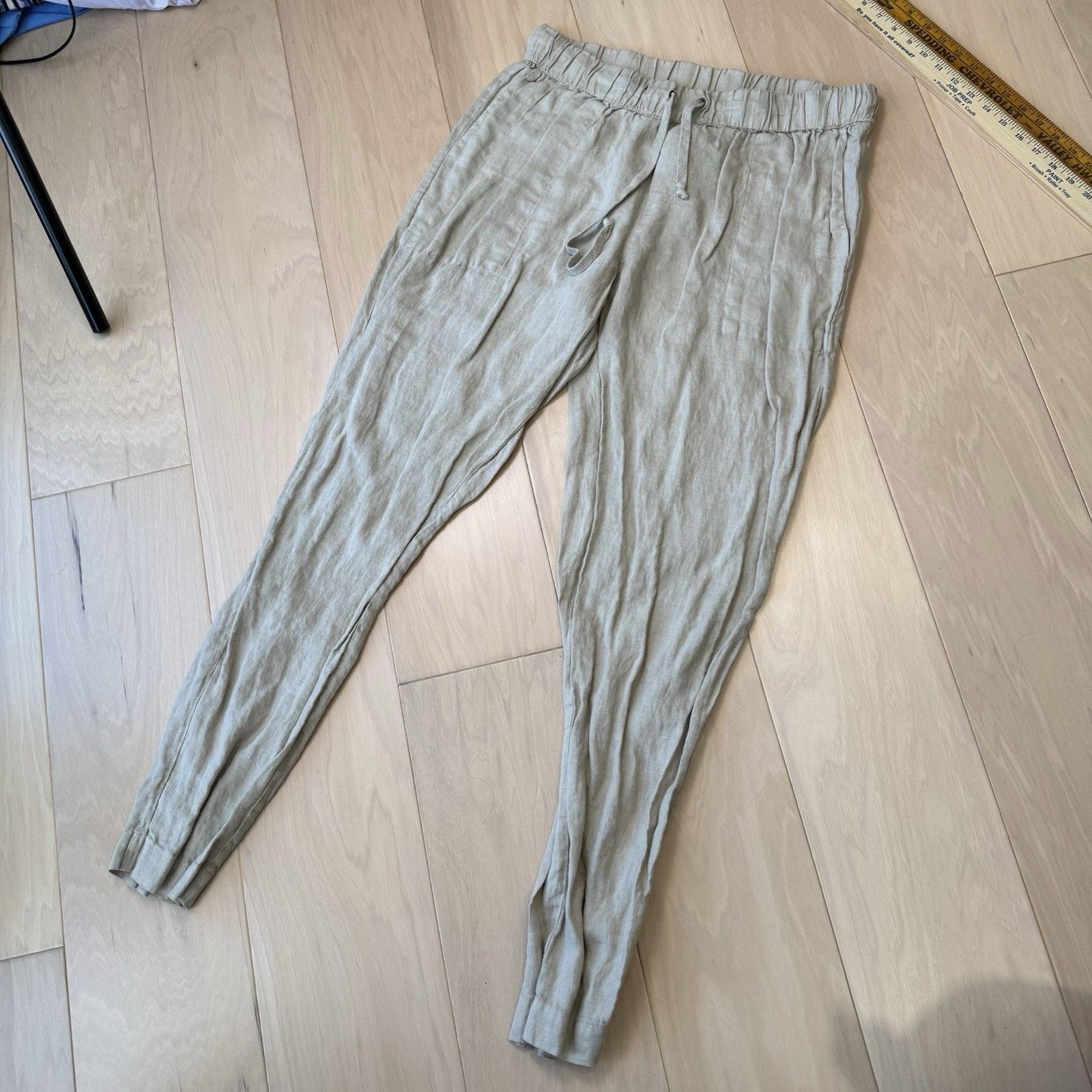 Enza Costa Enza Costa Linen Pants Women's 4 Beige Minimalist California Size 27" / US 4 / IT 40 - 10 Thumbnail