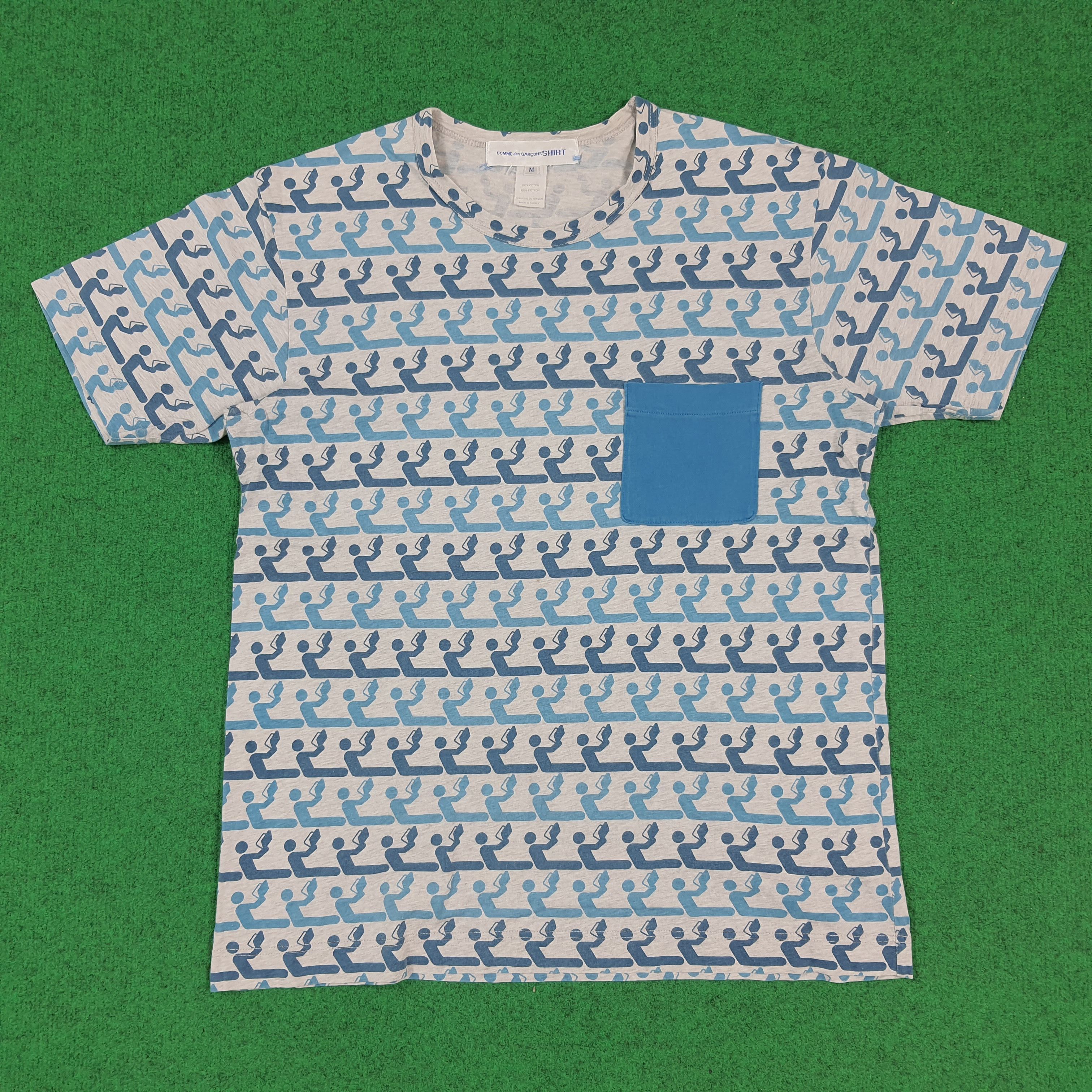 Comme des Garcons Vintage Comme Des Garcons Monogram Pocket Tee C299N17 Size US M / EU 48-50 / 2 - 1 Thumbnail