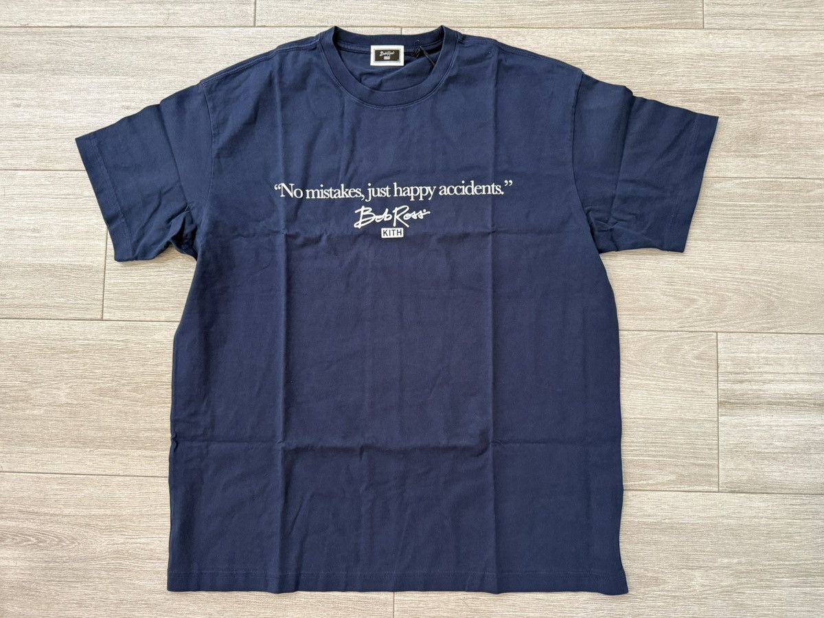 Kith KITH Bob Ross Happy Accidents Quote Tee Nocturnal Sz Large Size US L / EU 52-54 / 3 - 1 Thumbnail