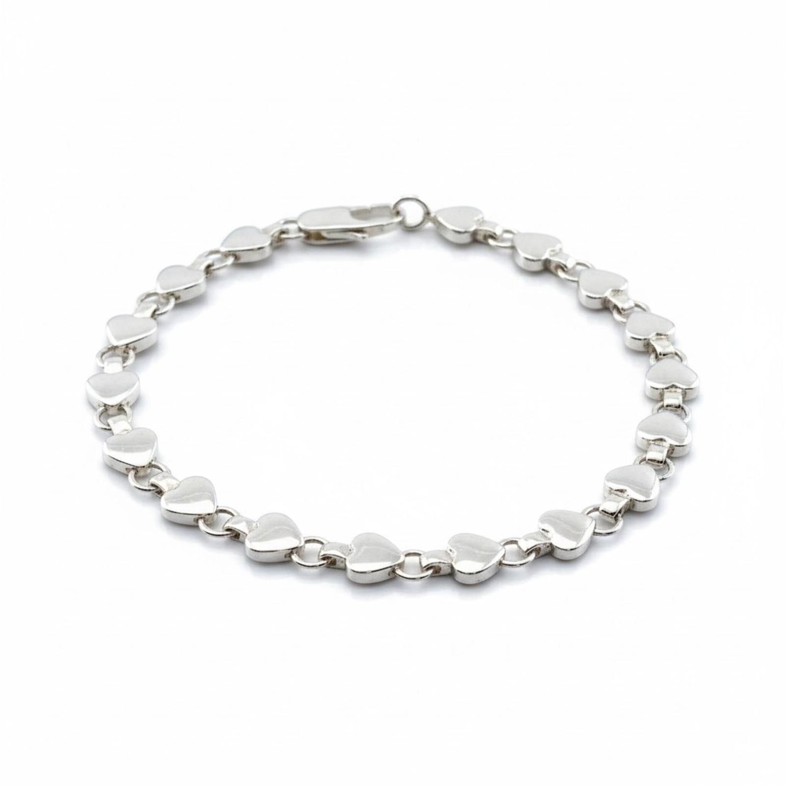 Tiffany & Co. Tiffany & Co. - Silver Heart Link Bracelet Size ONE SIZE - 1 Thumbnail