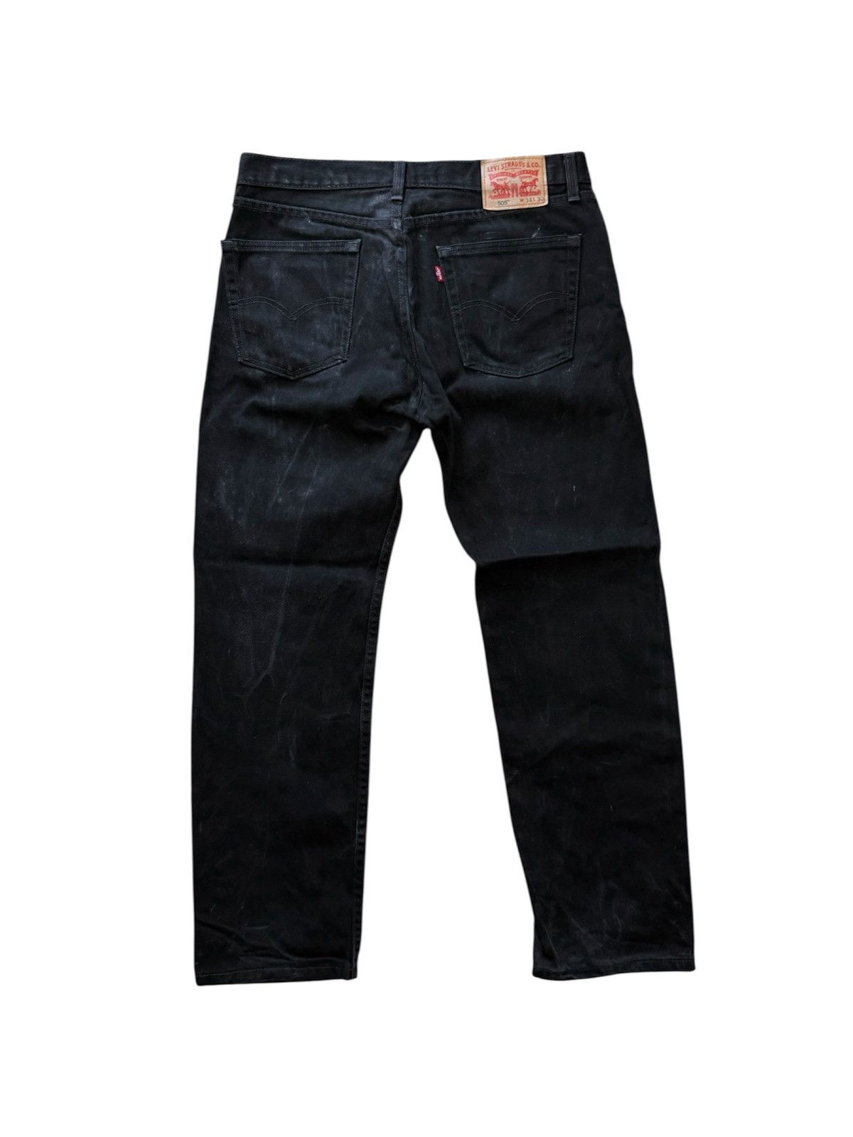 Levi's Vintage Levi’s 505 Black Straight Leg Jeans Size US 34 / EU 50 - 4 Thumbnail