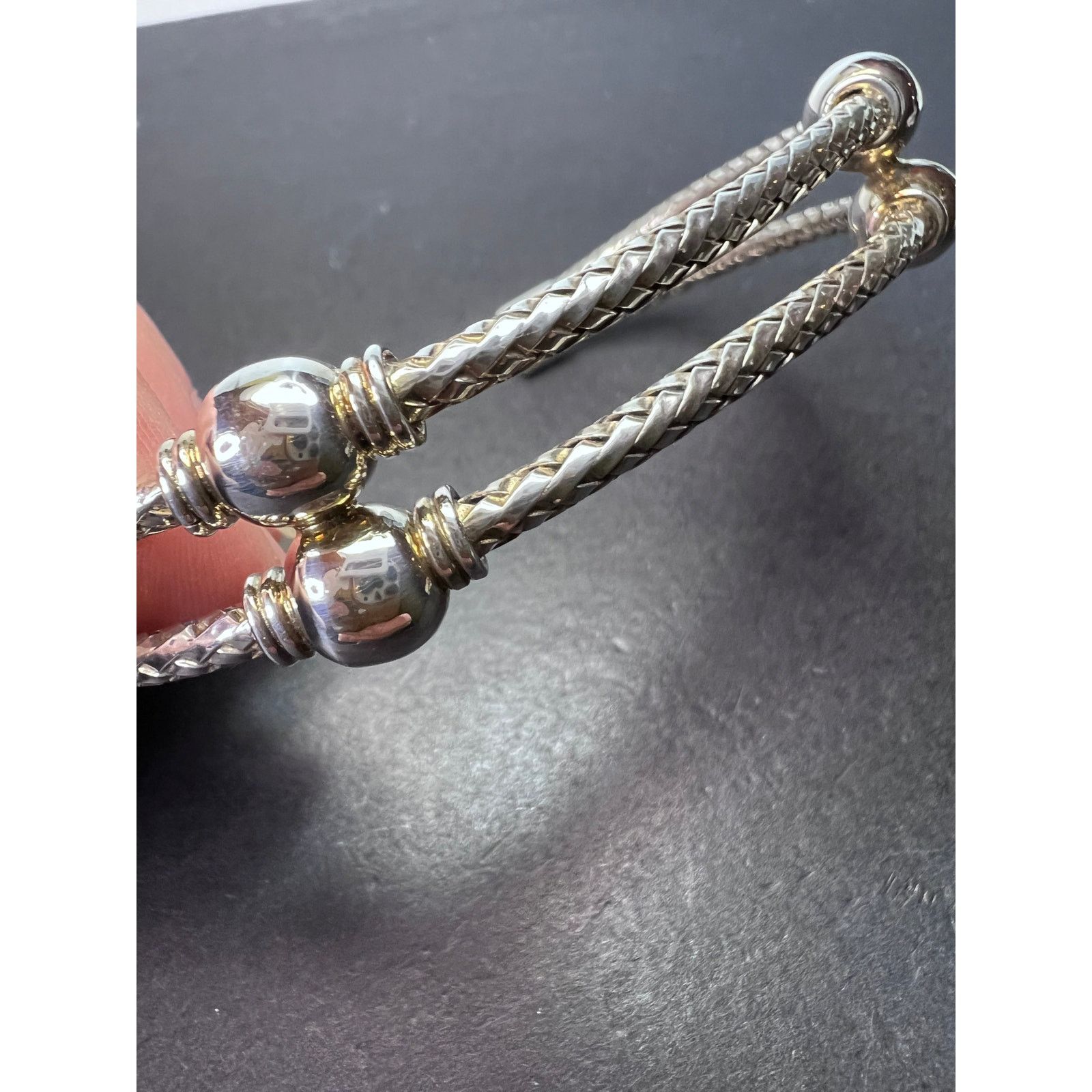 Other Sterling silver adjustable station cuff bracelet Size ONE SIZE - 10 Thumbnail