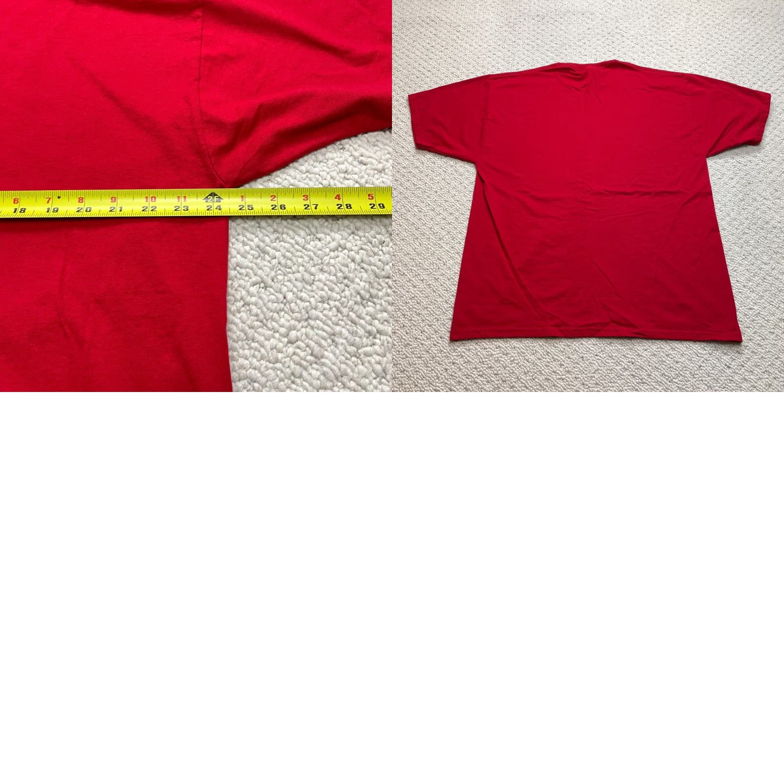 Jerzees JERZEES Shirt Mens 2XL Red Crew Neck Short Sleeve Heavyweight Solid Cotton Blend Jersey Adult Regular Size US XXL / EU 58 / 5 - 8 Thumbnail