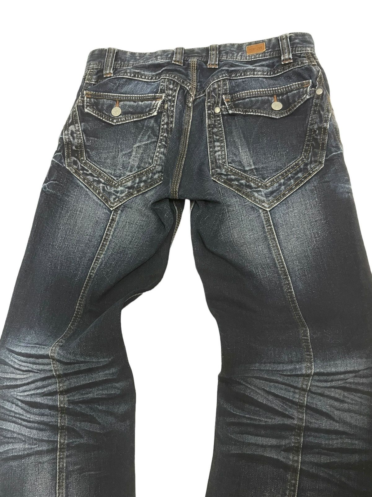 Hysteric Glamour × Nicole Club Nicole Club Ezyme Laser Wash Claw Mark Studded Jeans Size US 30 / EU 46 - 18 Thumbnail