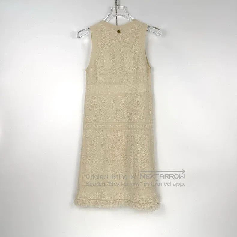 Chanel Chanel Beige tassel cashmere dress Size XXS / US 00 / IT 34 - 4 Thumbnail