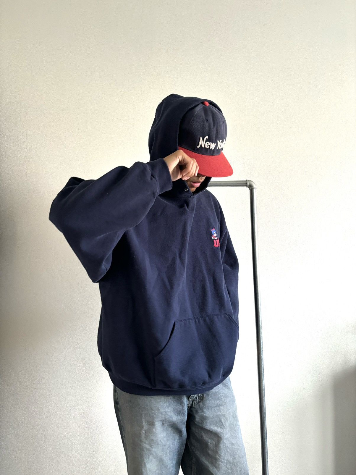 Vintage 3XL Heavy Weight UtZ Jerzees Hoodie Navy Size US XXL / EU 58 / 5 - 2 Thumbnail