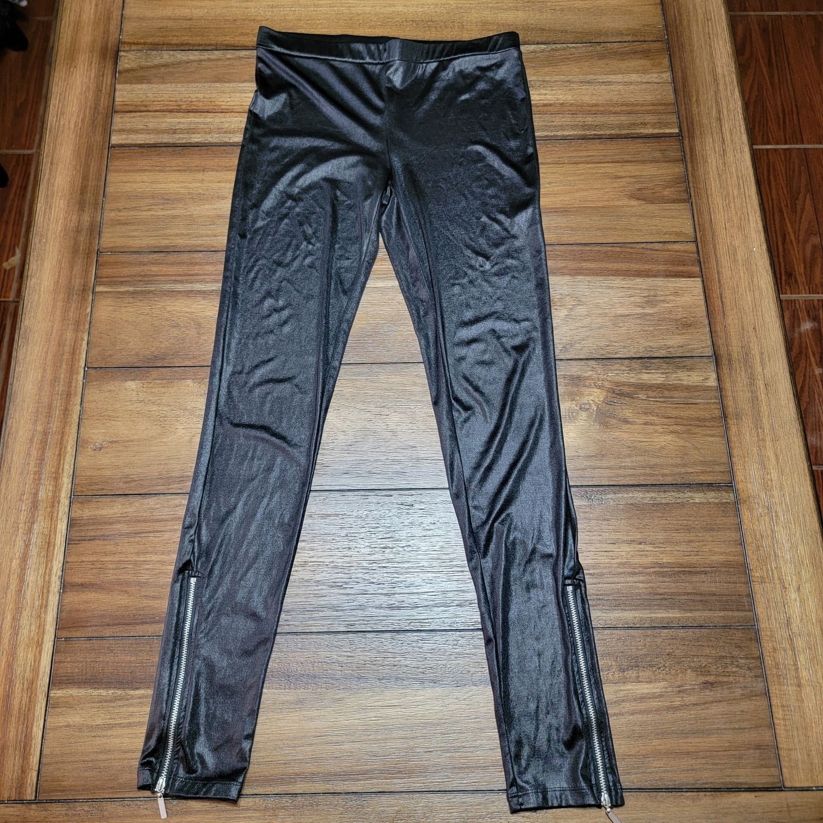 Other Miley Cyrus Black Legging Pants w/ Zipper Cuffs - Size Large Size 27" / US 4 / IT 40 - 1 Thumbnail