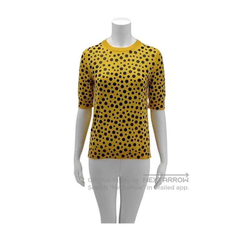 Louis Vuitton Louis Vuitton Spring Yellow Wool Polka Dot Top . Size S / US 4 / IT 40 - 1 Thumbnail