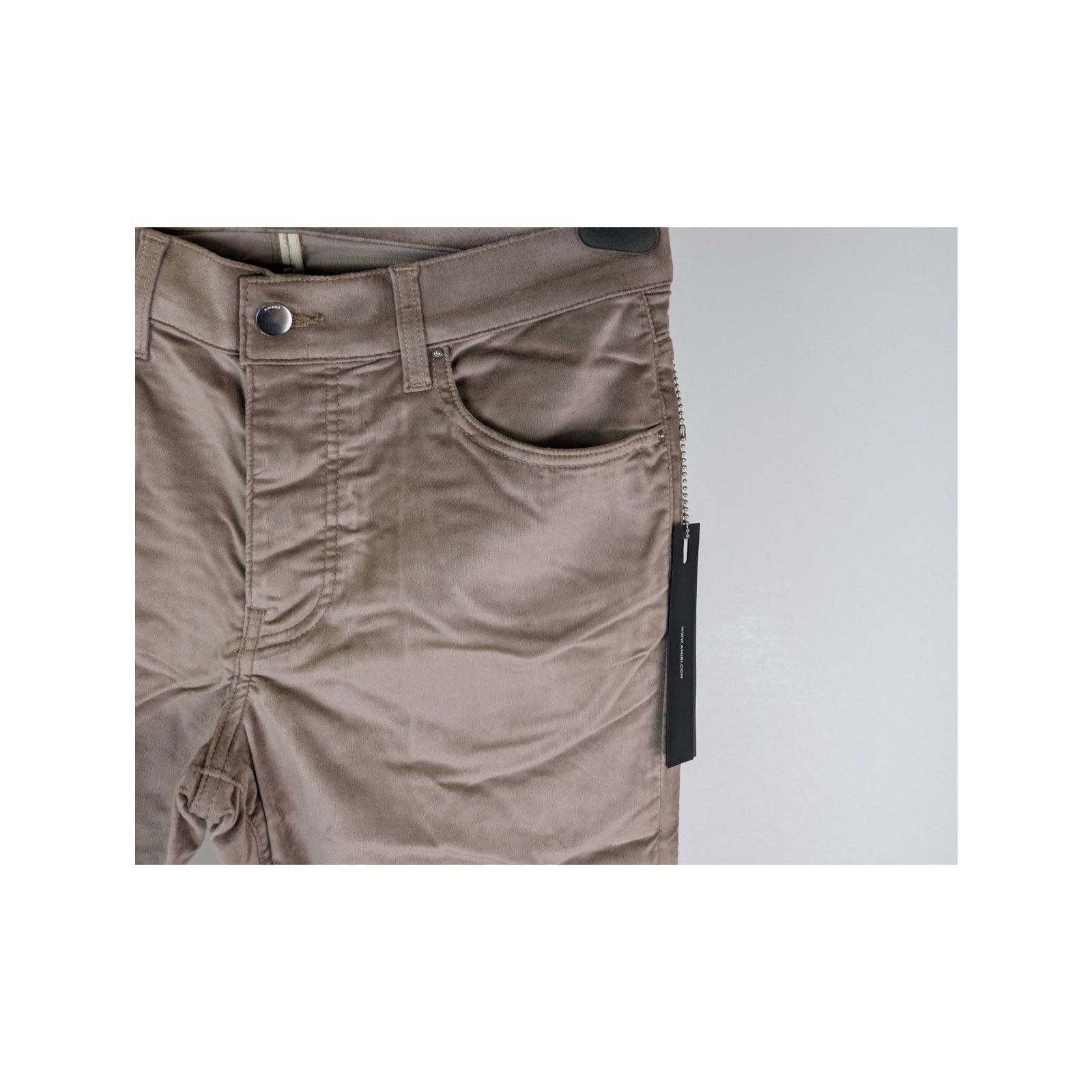 Amiri o1rshd1 Velour Flare Stack Pants in Sand Size US 34 / EU 50 - 5 Thumbnail