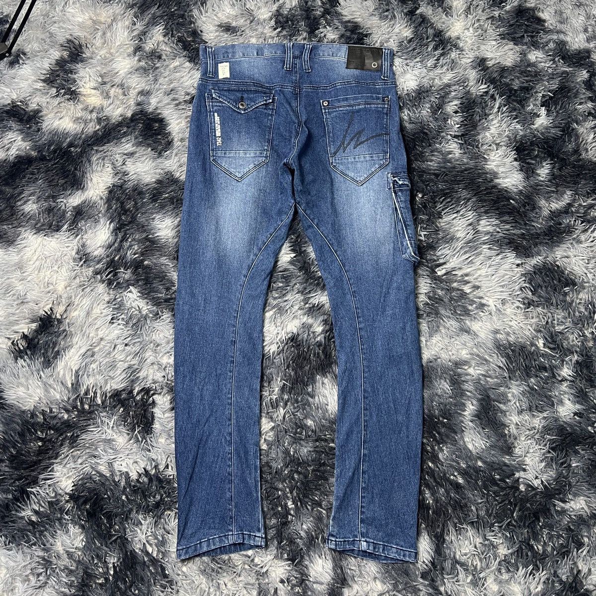 Japanese Brand IZ Frontier Denim Cargo Pants Size US 34 / EU 50 - 2 Thumbnail
