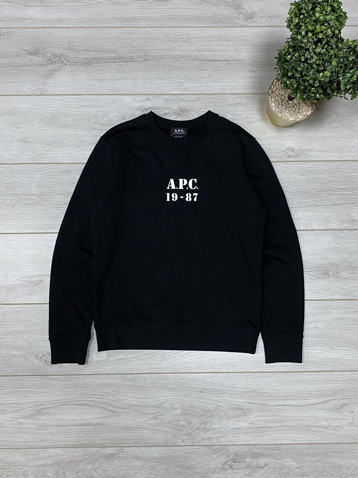 A.P.C. A.P.C. 1987 sweatshirt big logo Rue madame Paris Size US S / EU 44-46 / 1 - 1 Thumbnail