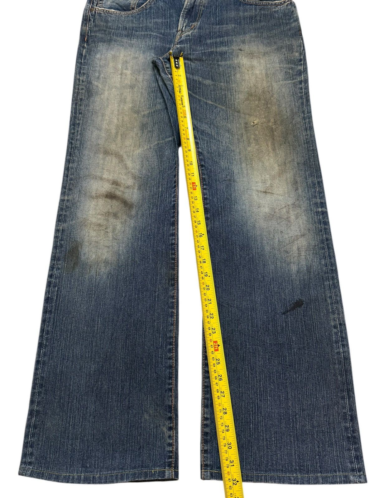 Edwin Vintage 90s Japan Edwin 505 Mud Wash Faded Wide Leg Baggy Size US 36 / EU 52 - 12 Thumbnail