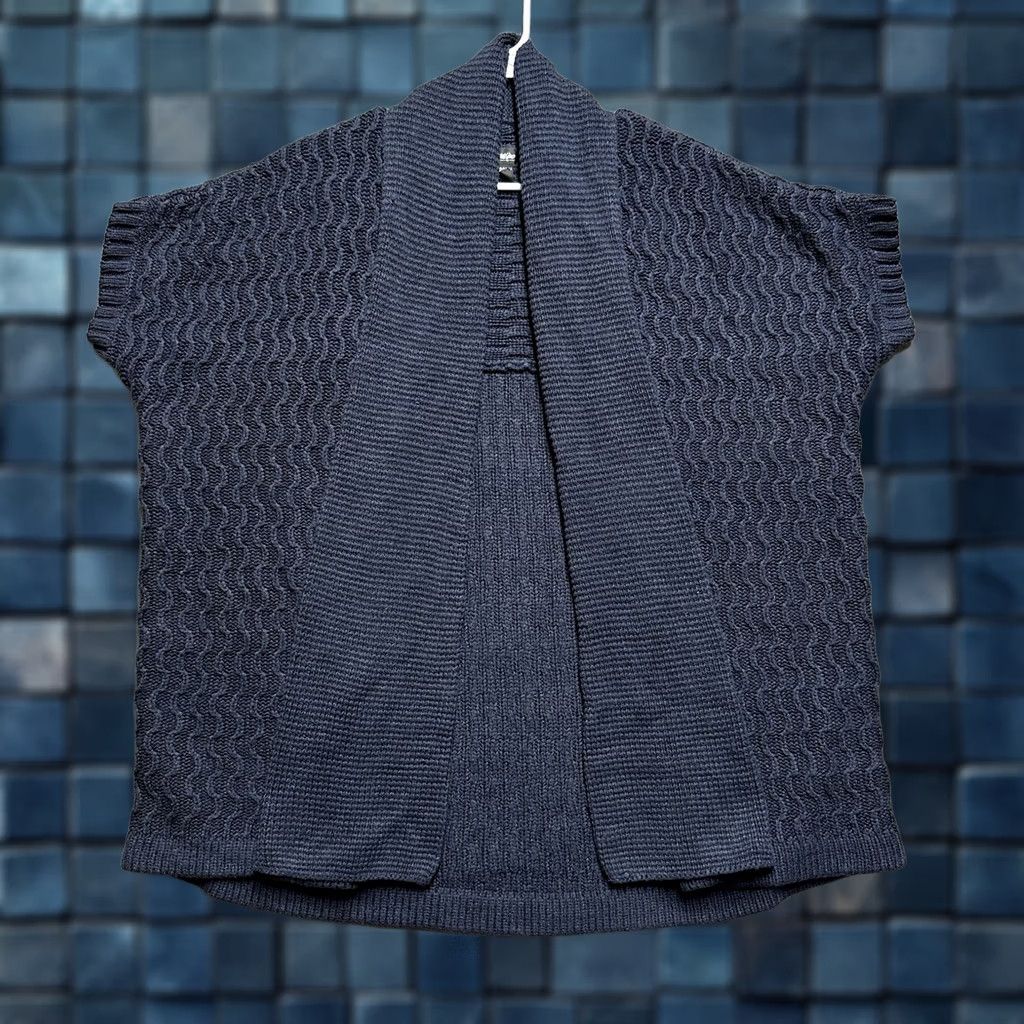 Mossimo Vintage Mossimo Cardigan Sweater Womens 20W Blue Cable Knit Short Sleeve Acrylic Size 3XL / US 20-22 - 1 Thumbnail