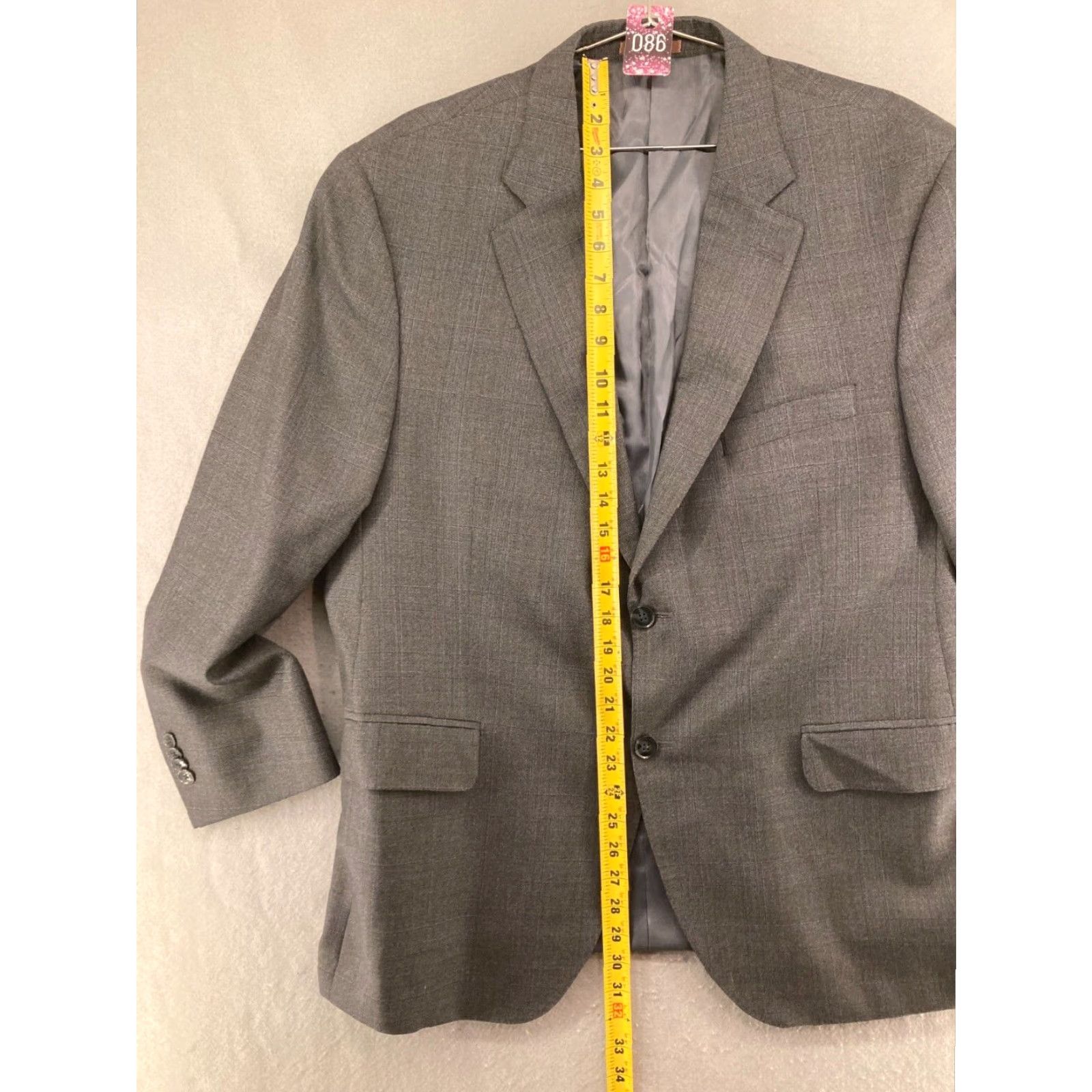 Peter Millar Peter Millar Mens Suit Jacket 46R Gray Wool Size 46R - 4 Thumbnail