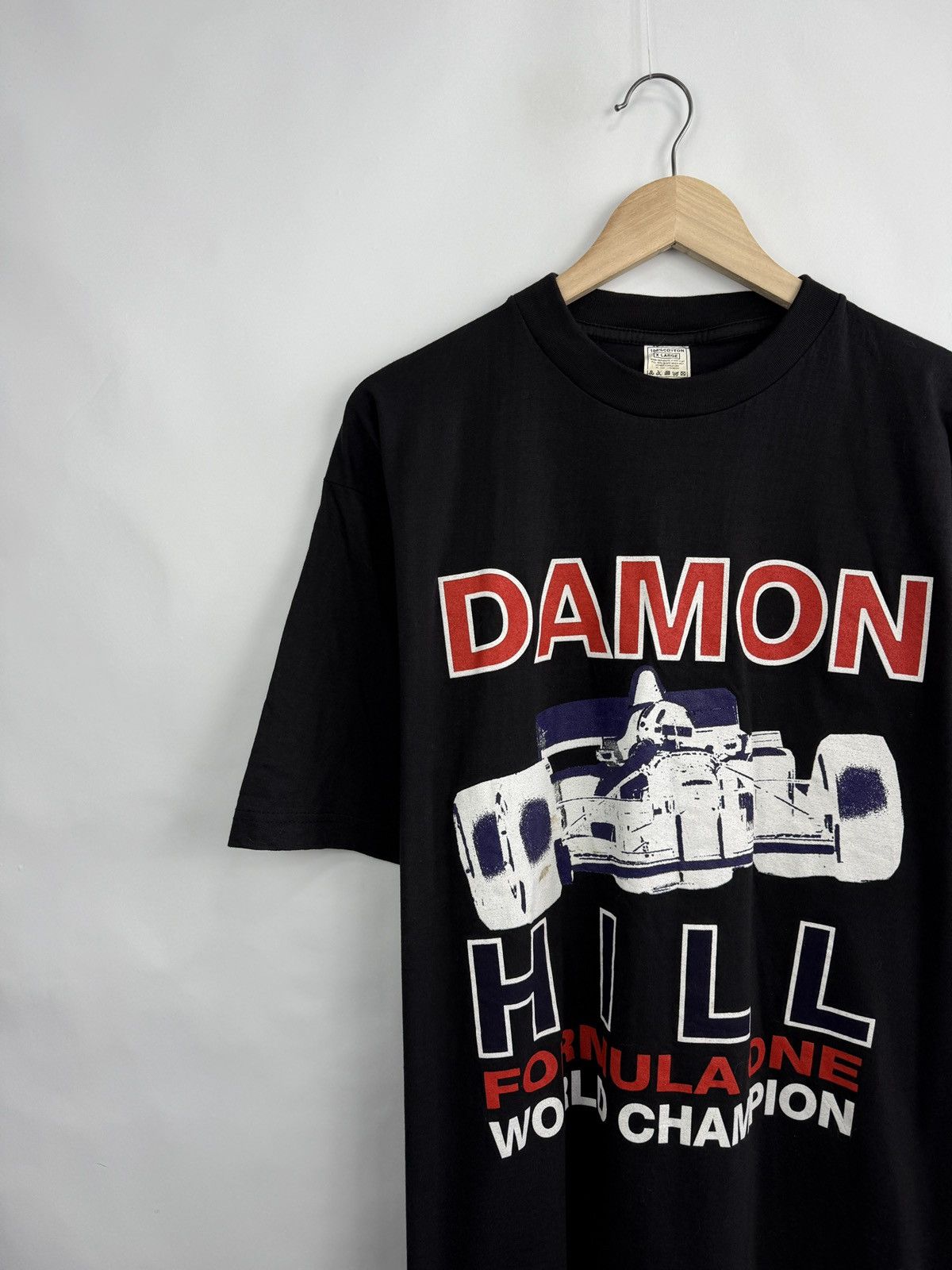 Formula 1 🇬🇧 Vintage 1996 Damon Hill F1 Formula One World Champion Tee Size US XL / EU 56 / 4 - 4 Thumbnail