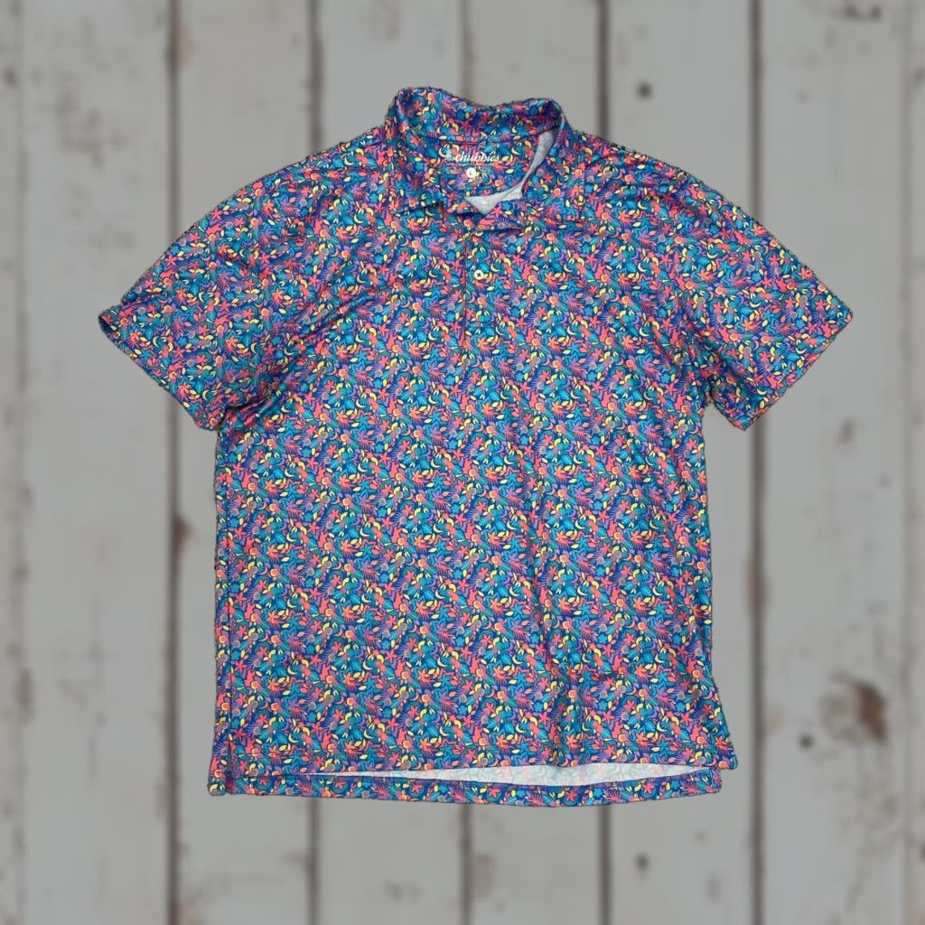 Chubbies Chubbies Shirt Polo Short Sleeve Performance Golf Floral All Over Men L Multicolor Size US L / EU 52-54 / 3 - 1 Thumbnail