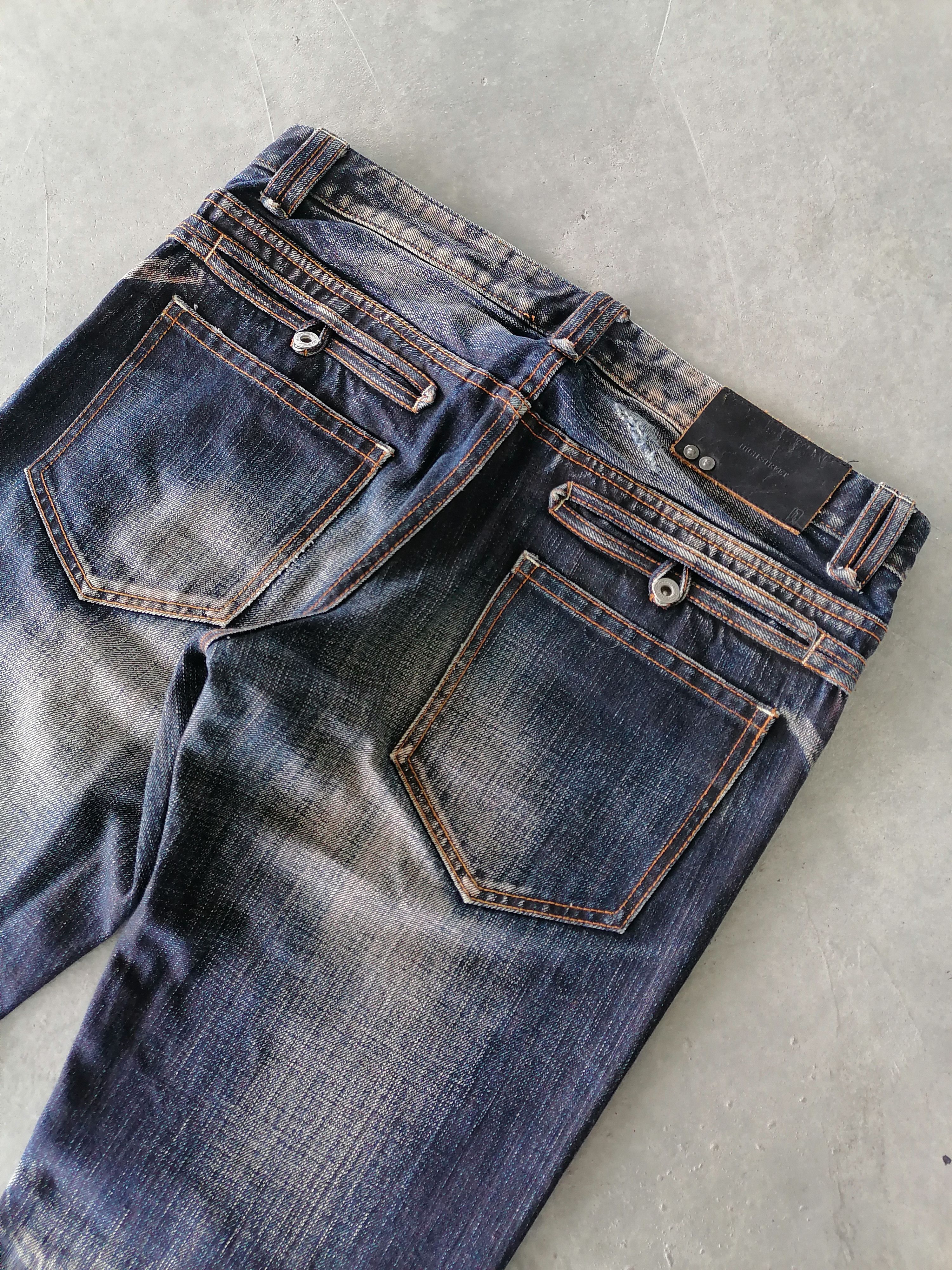 Hysteric Glamour × If Six Was Nine Flare Jeans High Street Claw Mark Distressed Denim Pants Size US 32 / EU 48 - 11 Thumbnail