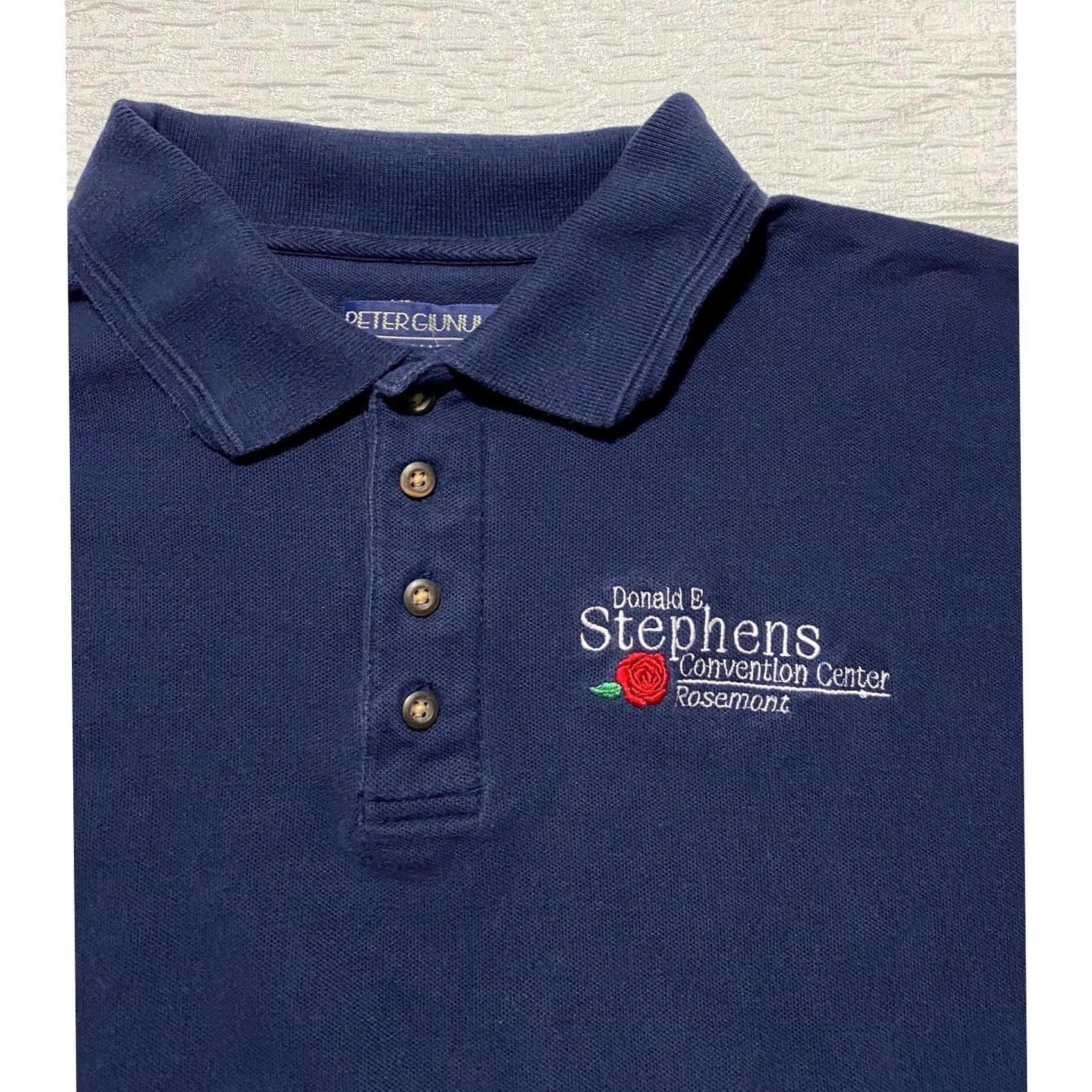 Vintage Peter Giunulli Golf Polo Shirt Mens Large L Navy Donald E Stephens Convention T Size US L / EU 52-54 / 3 - 3 Thumbnail