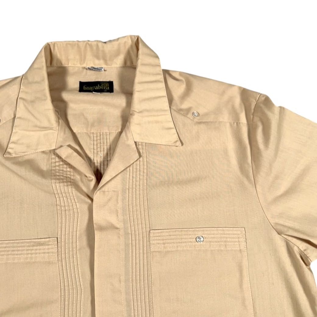 Vintage VINTAGE Guayabera Shirt Adult LARGE Brown Cuban Wedding Embroidered Buttons 70s Size US L / EU 52-54 / 3 - 2 Thumbnail