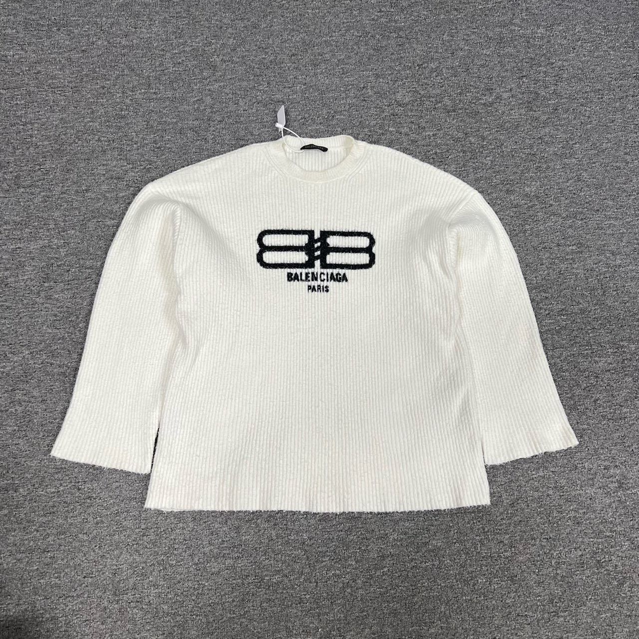 Balenciaga Balenciaga Lock Double B White Oversize Sweater 2501-Nextar Size US S / EU 44-46 / 1 - 1 Thumbnail