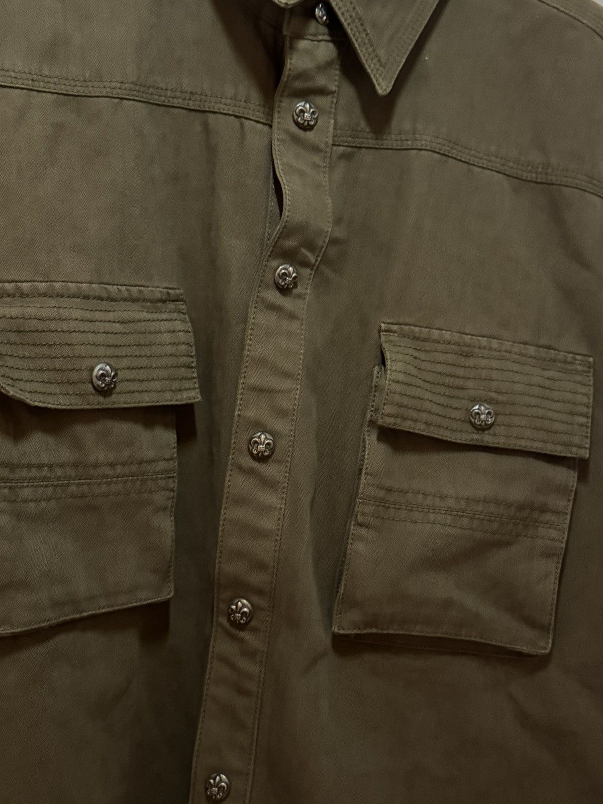 Chrome Hearts ⛔️Chrome hearts brown fleur patch shirt Size US L / EU 52-54 / 3 - 3 Thumbnail