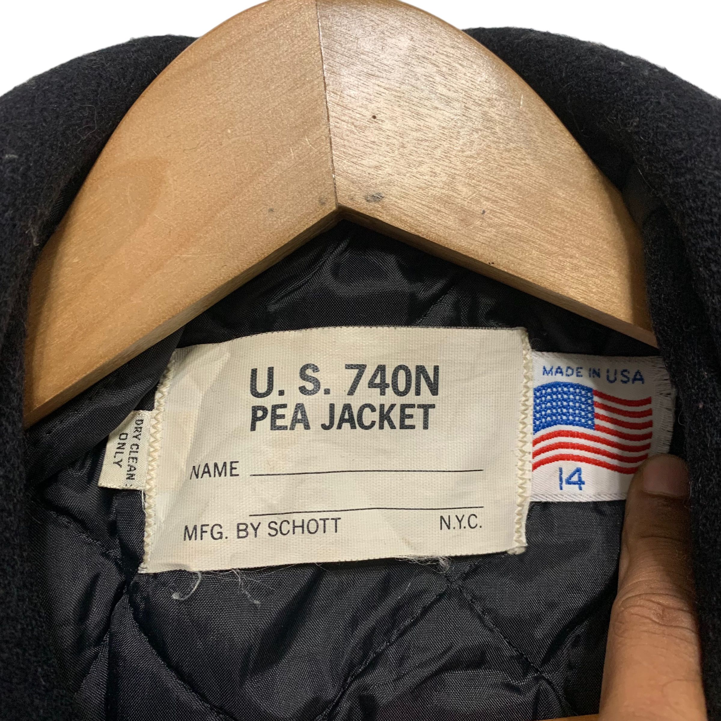 Schott Vintage Schott US740N Pea Jacket Size US XS / EU 42 / 0 - 7 Thumbnail