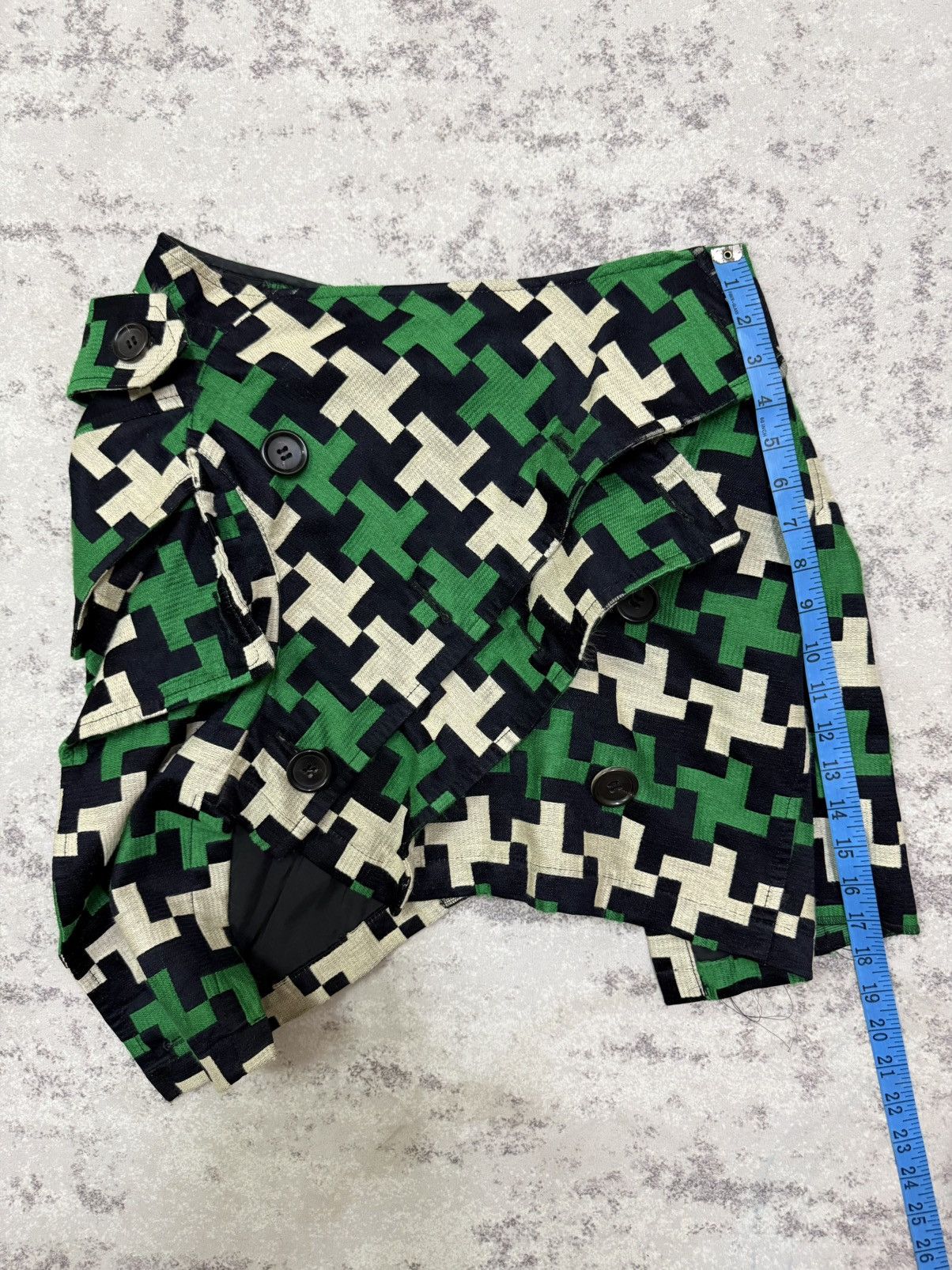 Comme des Garcons Junya Watanabe Comme Des Garcons Ad2005 Wool Panel Skirt Size 29" - 19 Thumbnail