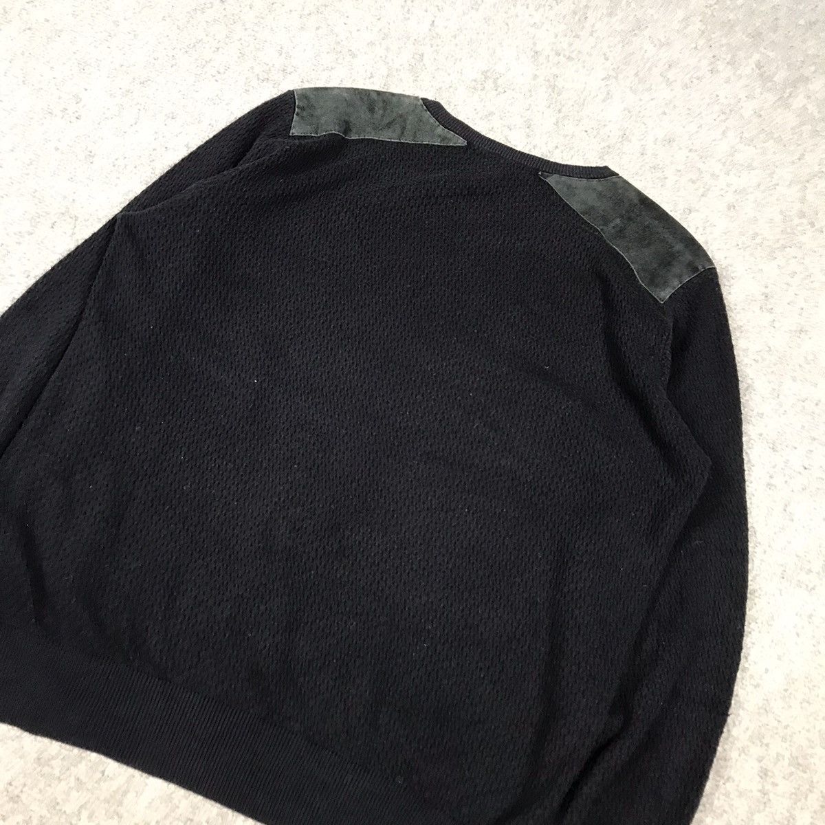 Japanese Brand JAPANESE STYLE ZARA LEATHER SHOULDER SWEATSHIRT Size US L / EU 52-54 / 3 - 8 Thumbnail