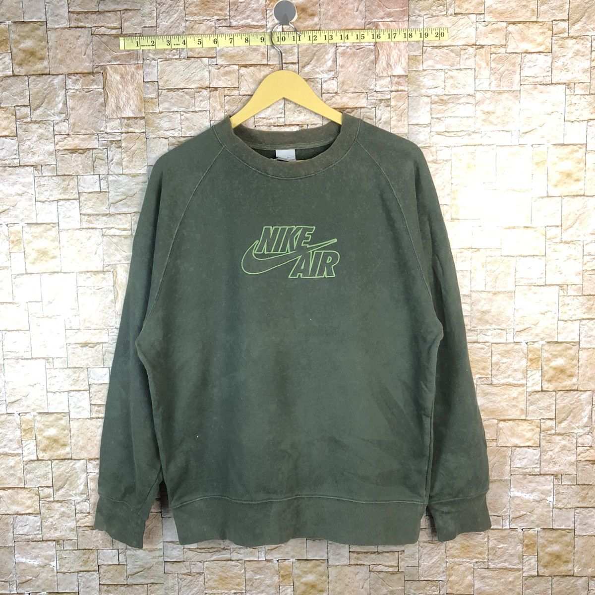 Nike DL Nike air faded street wear Green Sweatshirt #A517 Size US L / EU 52-54 / 3 - 1 Thumbnail
