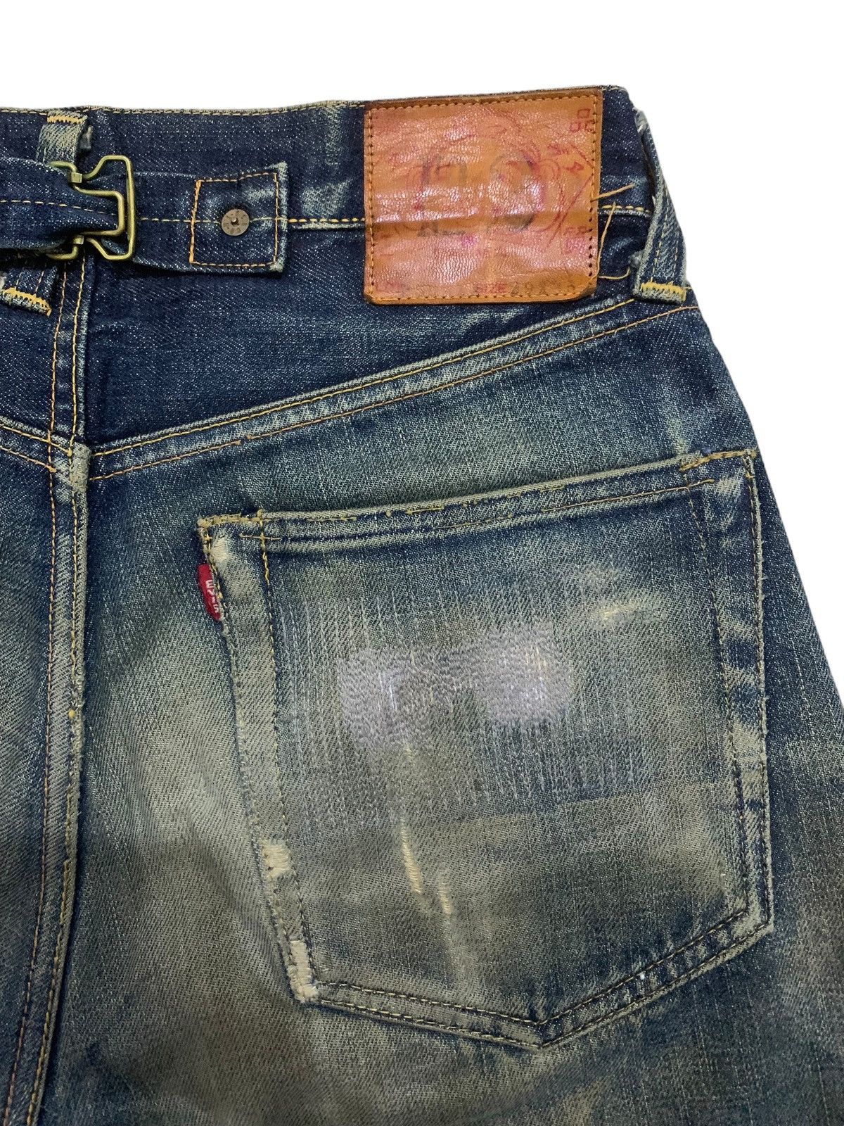 DENIM TEARS × Evisu × Who Decides War Vintage Evis ButtonFly Buckle Waist Jeans Size US 30 / EU 46 - 10 Thumbnail