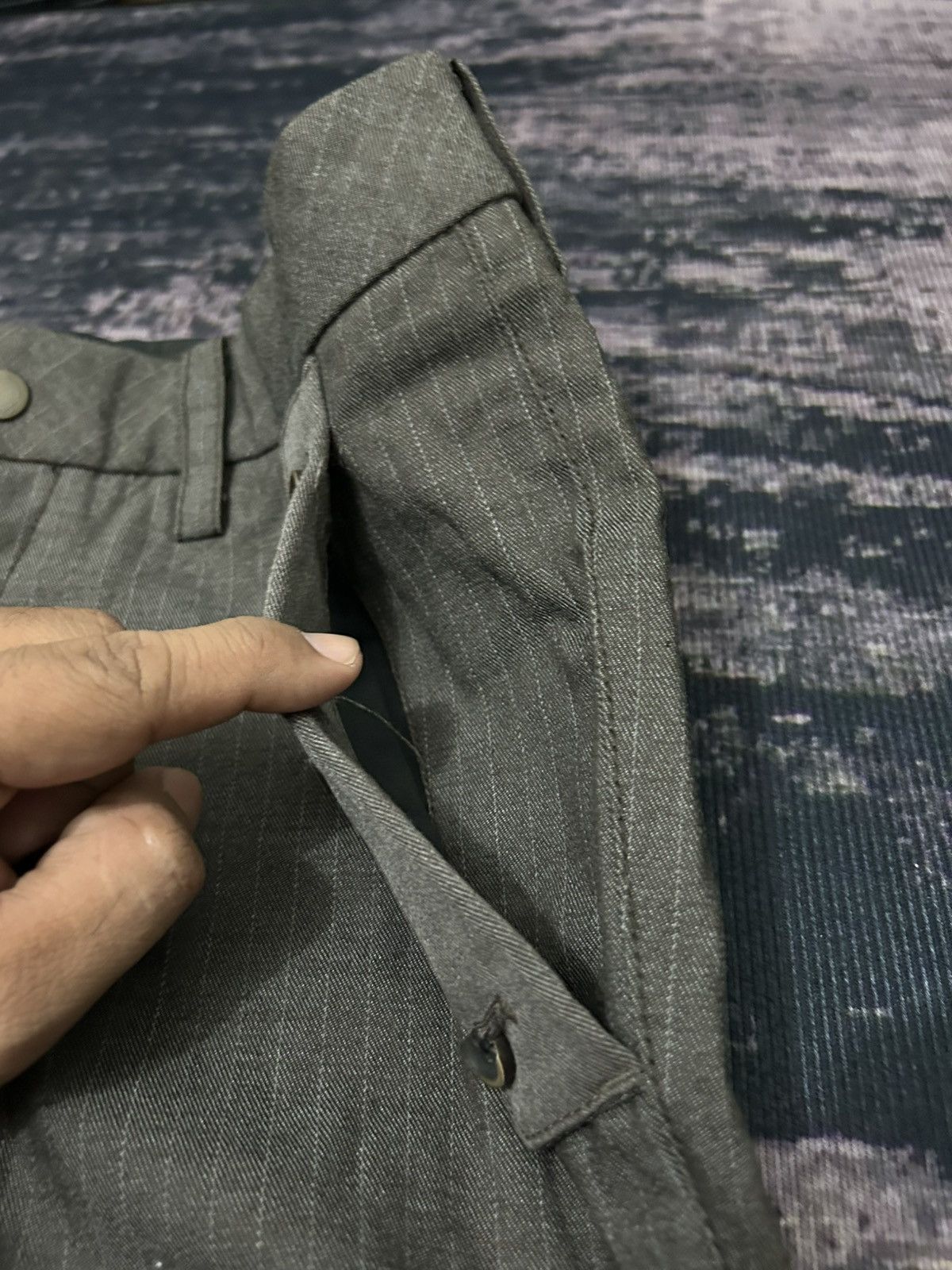 Tete Homme Herringbone Tete Homme Issey Miyake Bottom Button Pants Size US 32 / EU 48 - 10 Thumbnail