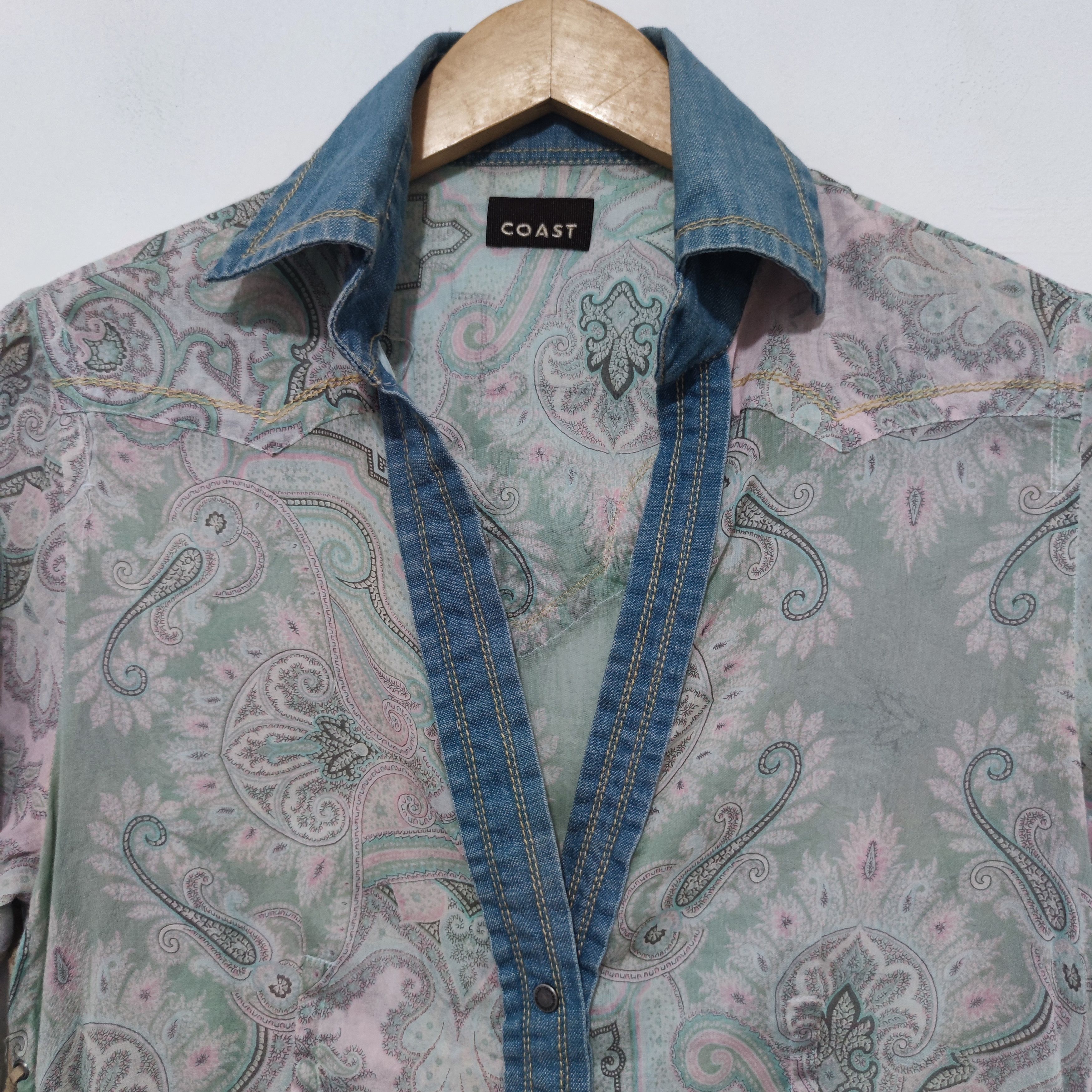 Beauty Beast × If Six Was Nine × Vintage Coast Thin long shits Gray bandana Size S / US 4 / IT 40 - 3 Thumbnail