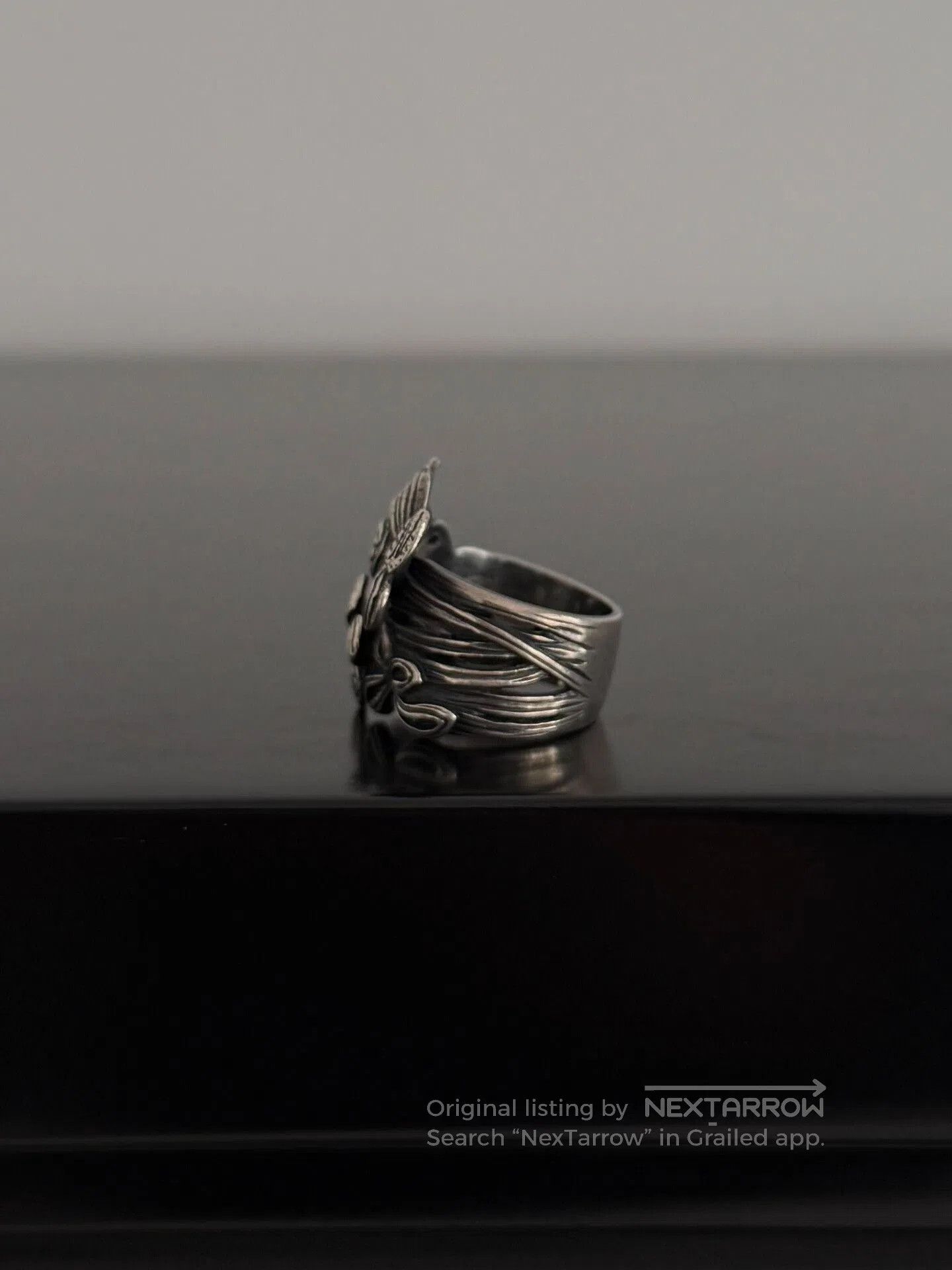 Jean Paul Gaultier Jean Paul Gaultier Butterfly Band Ring. Size ONE SIZE - 4 Thumbnail