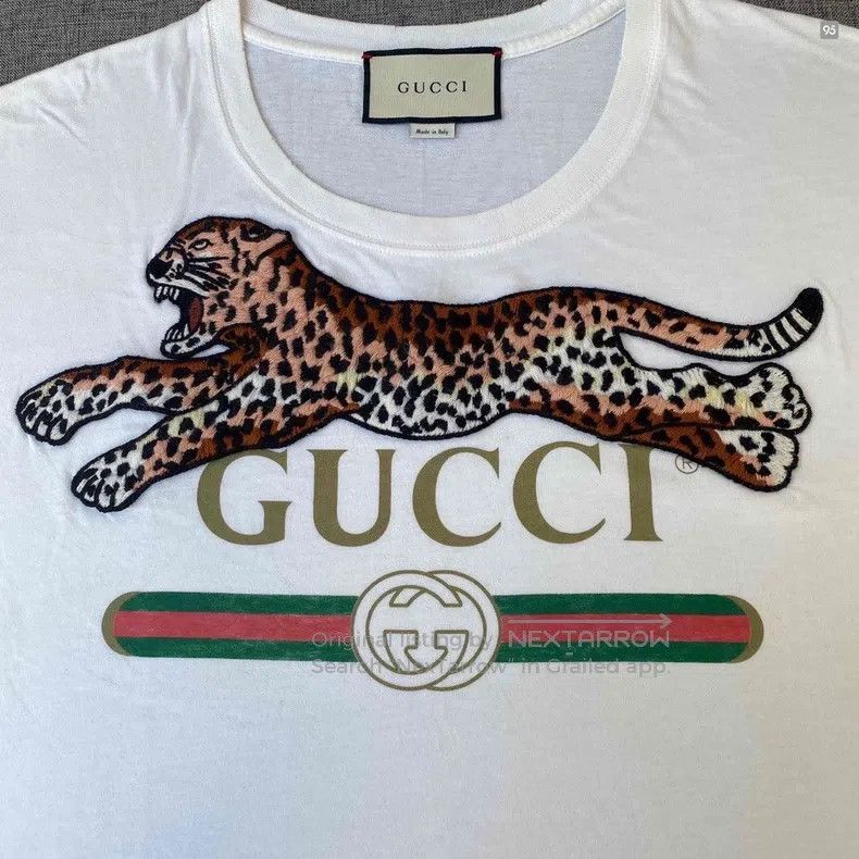 Gucci Gucci Leopard embroidered cotton short-sleeved T-shirt Size US L / EU 52-54 / 3 - 4 Thumbnail