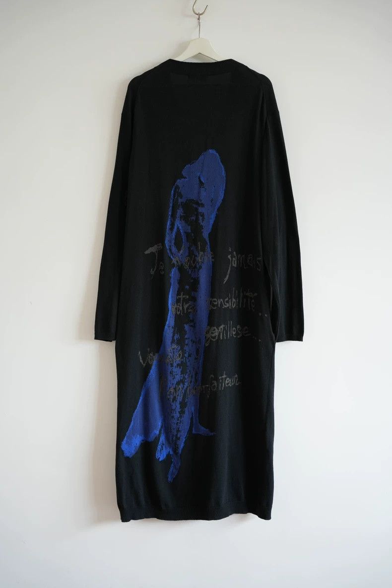 Yohji Yamamoto Wool Cardigan with Graphic Design