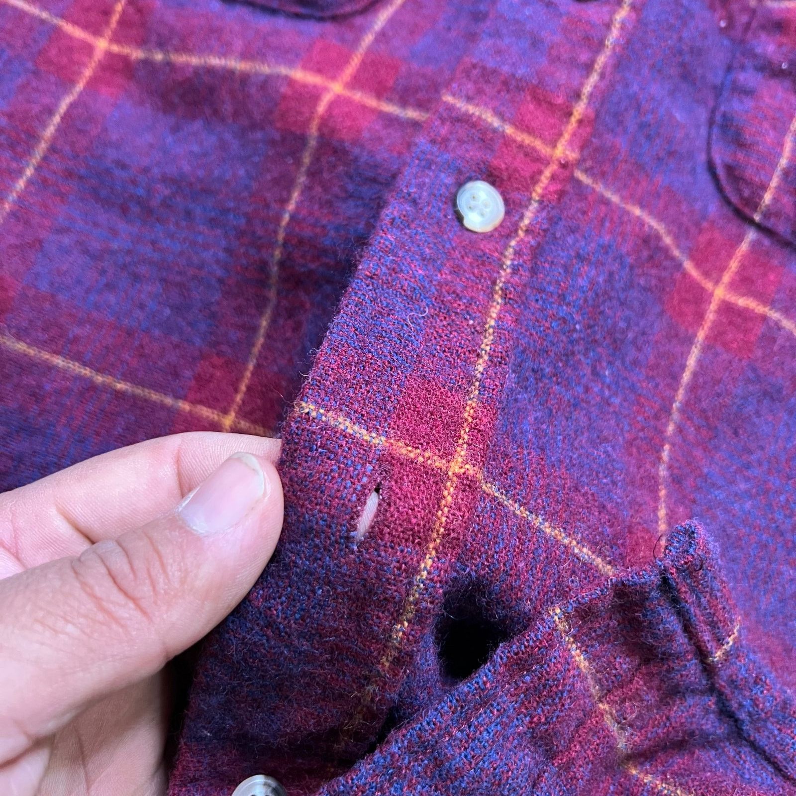 High Sierra Vintage High Sierra Wool Plaid Shirt Jacket Mens M Flaws Size US M / EU 48-50 / 2 - 12 Thumbnail