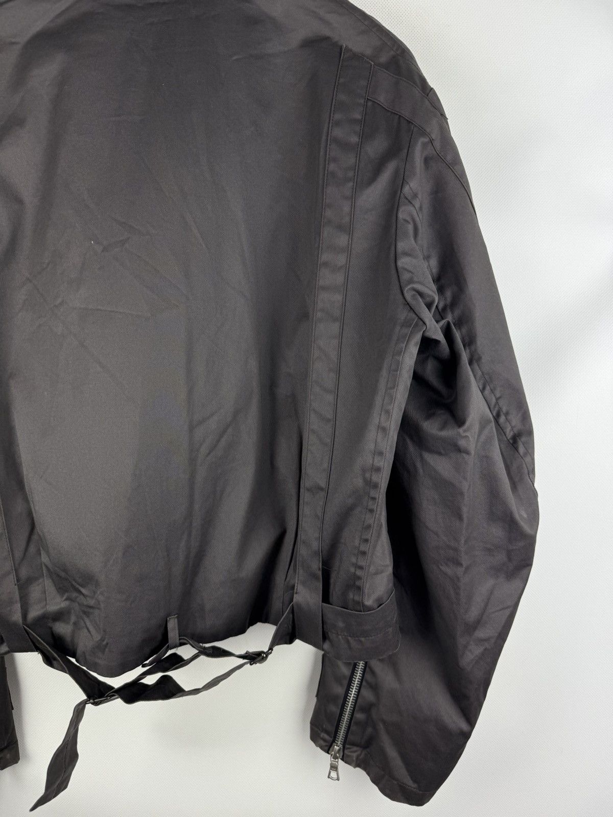 Dries Van Noten Dries Van Noten Crop Belted Assymetrical Collar Biker Jacket Size US M / EU 48-50 / 2 - 14 Thumbnail