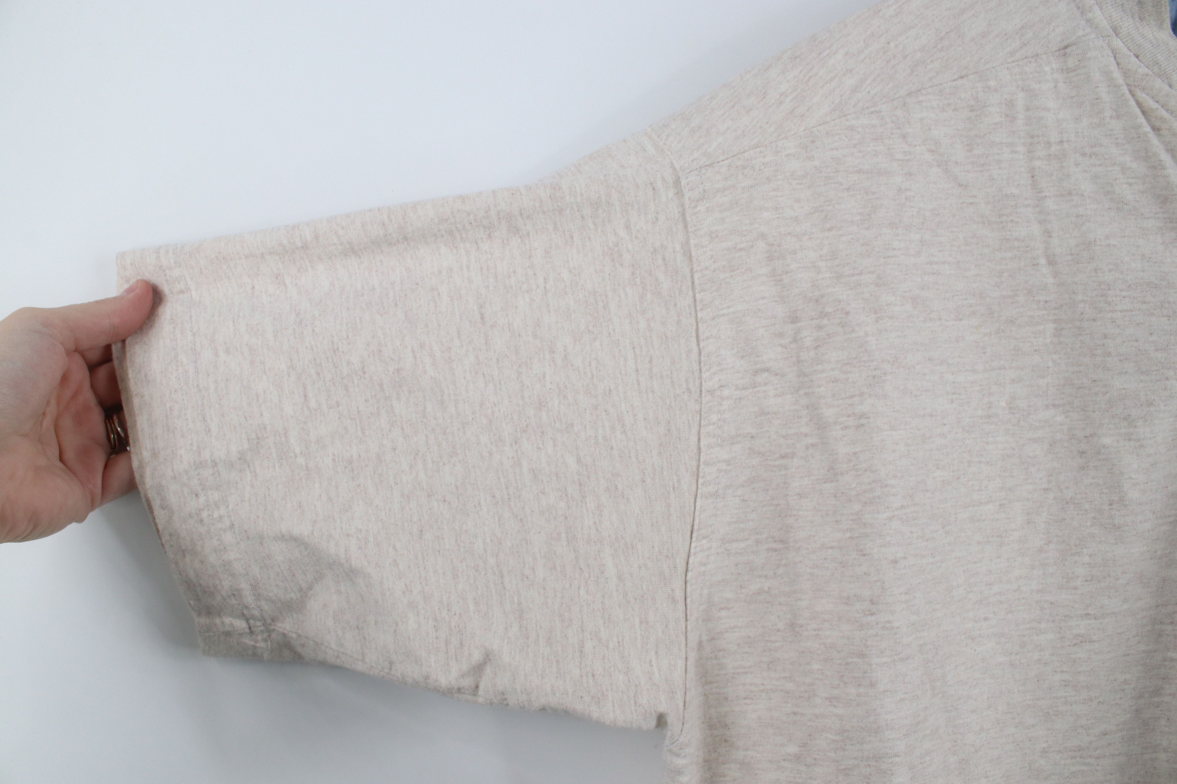 Vintage Vintage 90s Streetwear Short Sleeve T-Shirt Oatmeal Brown Size US XL / EU 56 / 4 - 9 Thumbnail