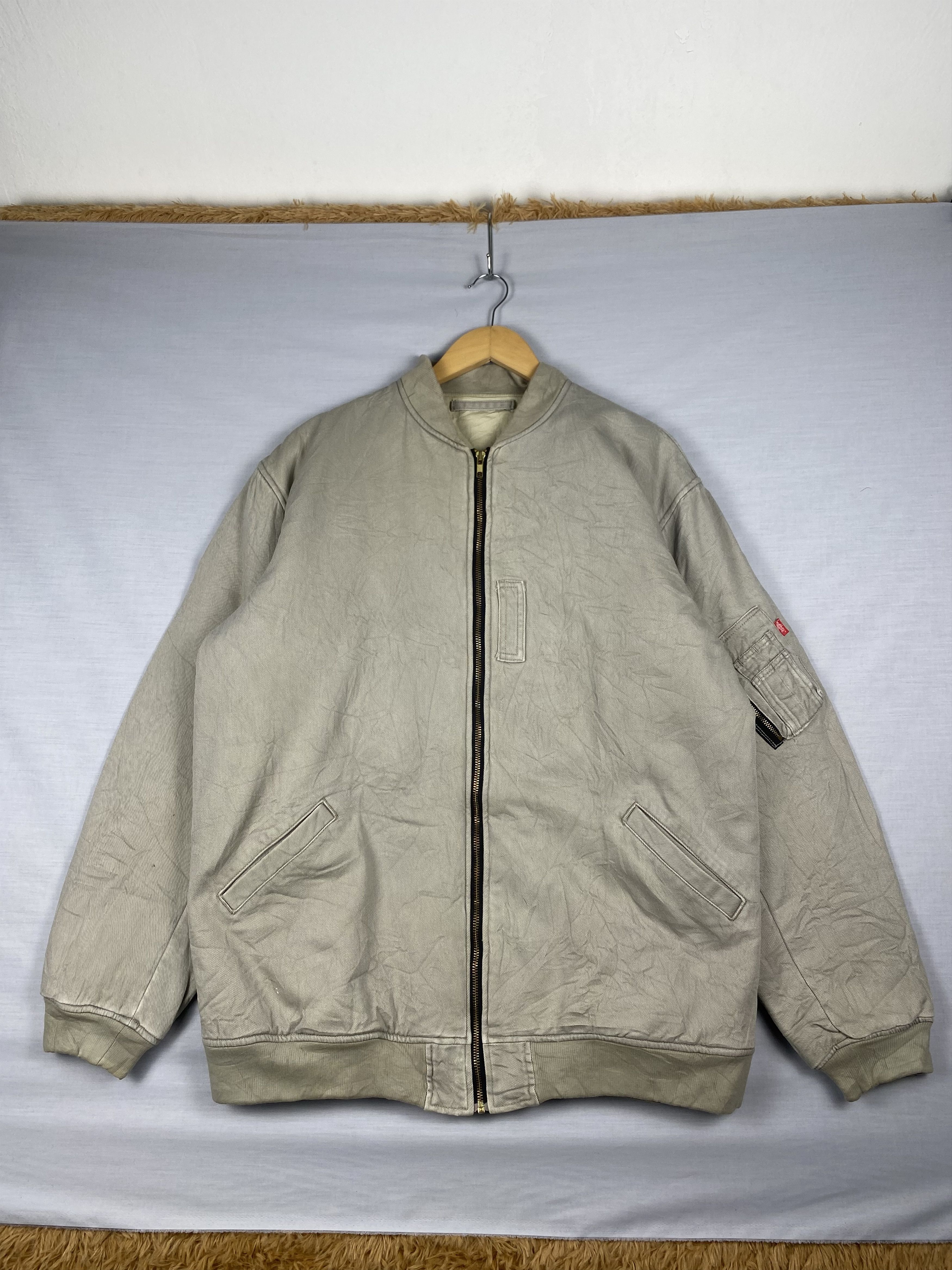 Japanese Brand Vintage Japanese Brand Zip Up Khaki Bombers Jacket Size US L / EU 52-54 / 3 - 1 Thumbnail