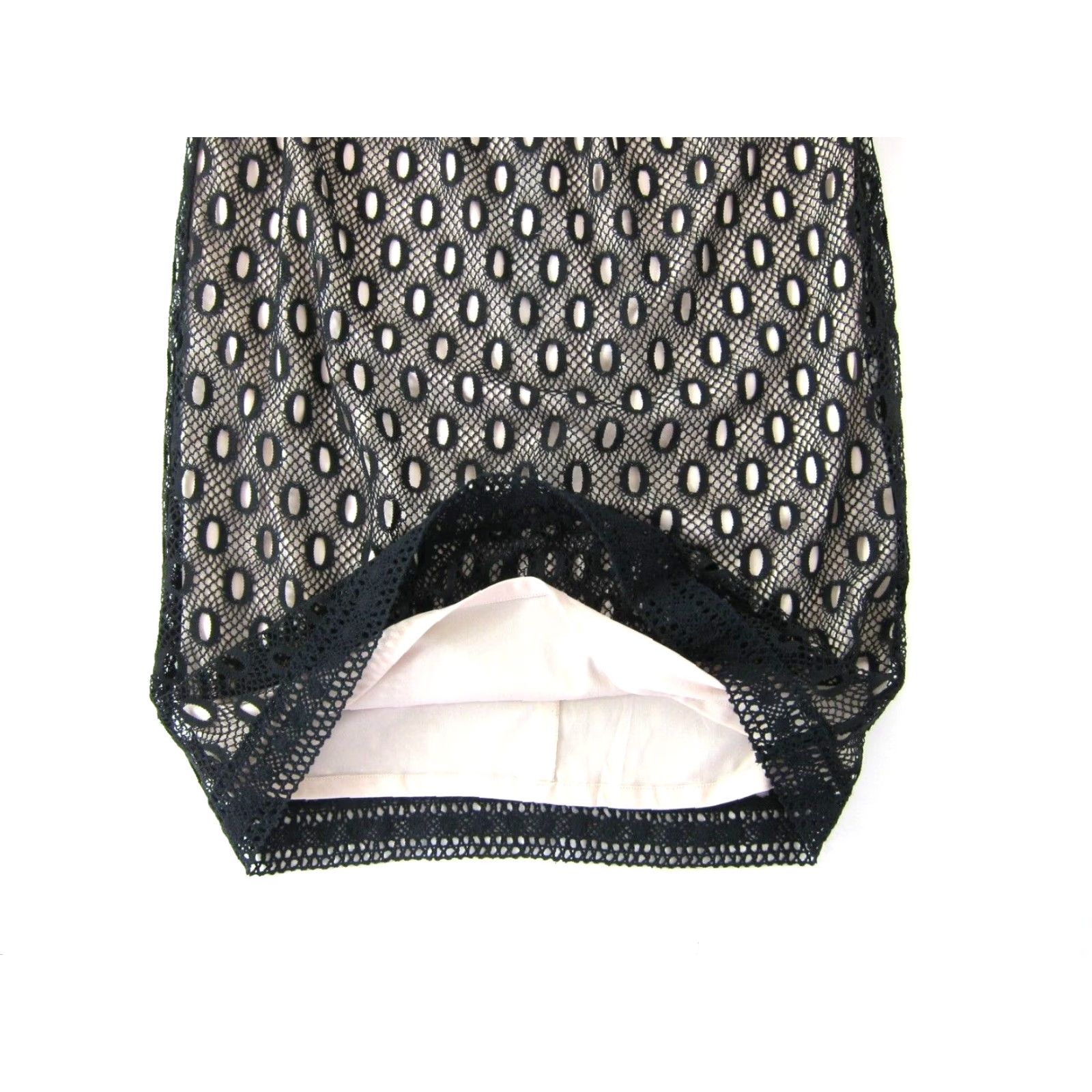 Vintage Eliza J New York Black Polka Dot Short Sleeve Knit Shift Sheath Tunic Dress 8 Size 30" / US 8 / IT 44 - 7 Thumbnail