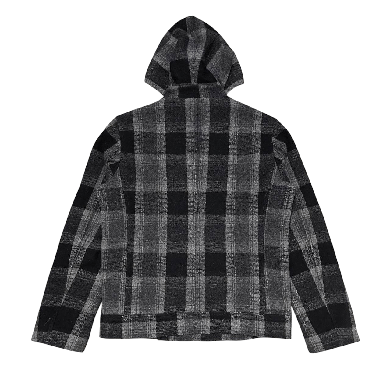Ships Jet Blue Vintage Ships Jet Blue Wool Hooded Coat Plaid Size US M / EU 48-50 / 2 - 10 Thumbnail