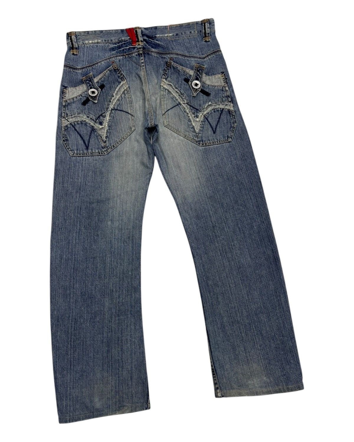 If Six Was Nine 🔥RARE TOUGH JEANS SMITH BAGGY JEANS DISTRESSED DENIM Size US 36 / EU 52 - 5 Thumbnail