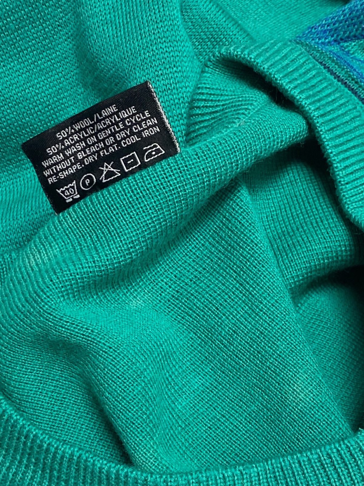 Vintage 90s Vintage GABICCI Crazy Style Dope Colours Sweater V Neck Size US M / EU 48-50 / 2 - 5 Thumbnail