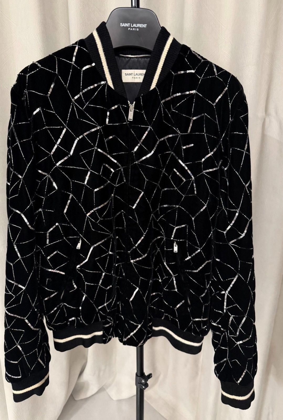 Hedi Slimane × Saint Laurent Paris SS15 Mr X embellished sequin